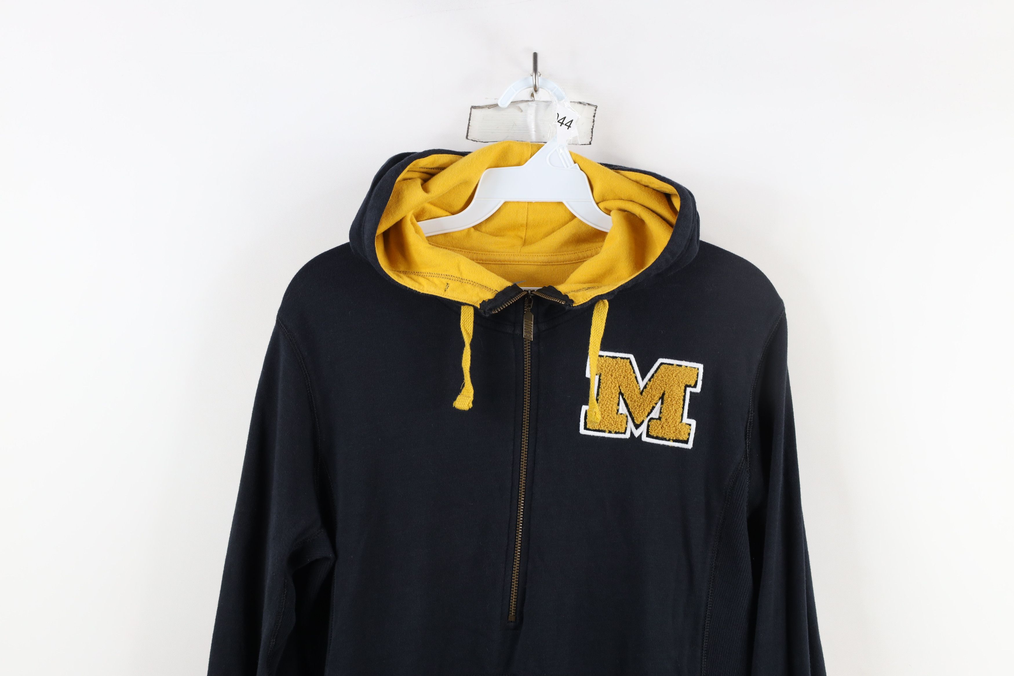 Nike × Vintage Vintage Y2K Nike University of Michigan Half Zip Hoodie Size M / US 6-8 / IT 42-44 - 2 Thumbnail