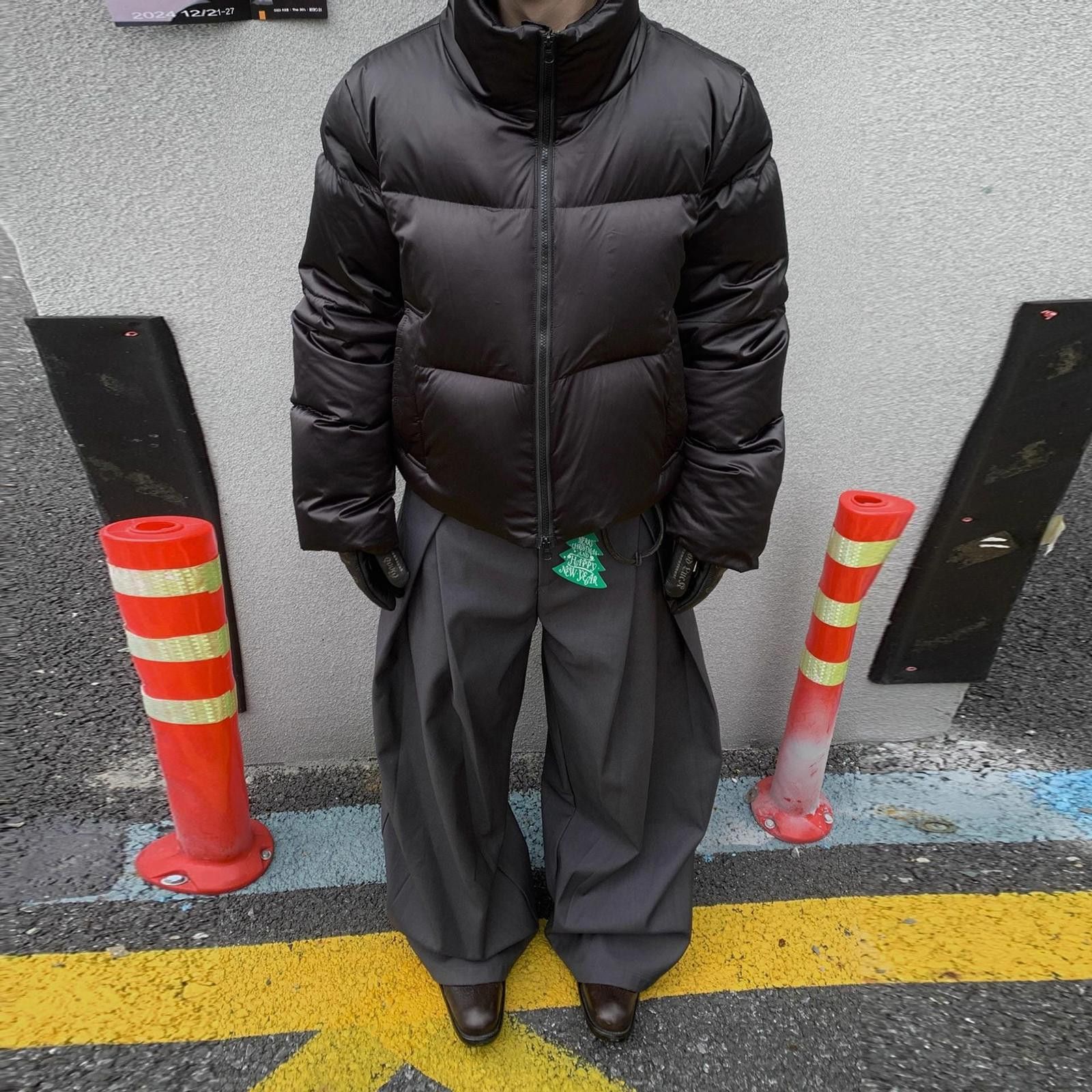 Japanese Brand Black Cropped Puffer Jacket, Insulated Winter Coat Size US L / EU 52-54 / 3 - 1 Thumbnail