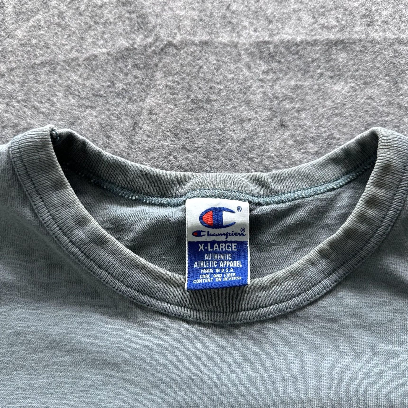 Champion Champion Shirt Mens Large Green Logo Tee Short Sleeve Crewneck Washed Cotton Size US L / EU 52-54 / 3 - 3 Thumbnail