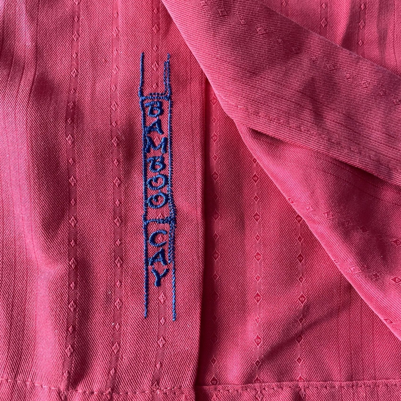 Vintage VINTAGE Bamboo Cay Shirt Mens Medium Relaxed Red Embroidered Palm Tree Hawaiian 90s Size US M / EU 48-50 / 2 - 4 Thumbnail