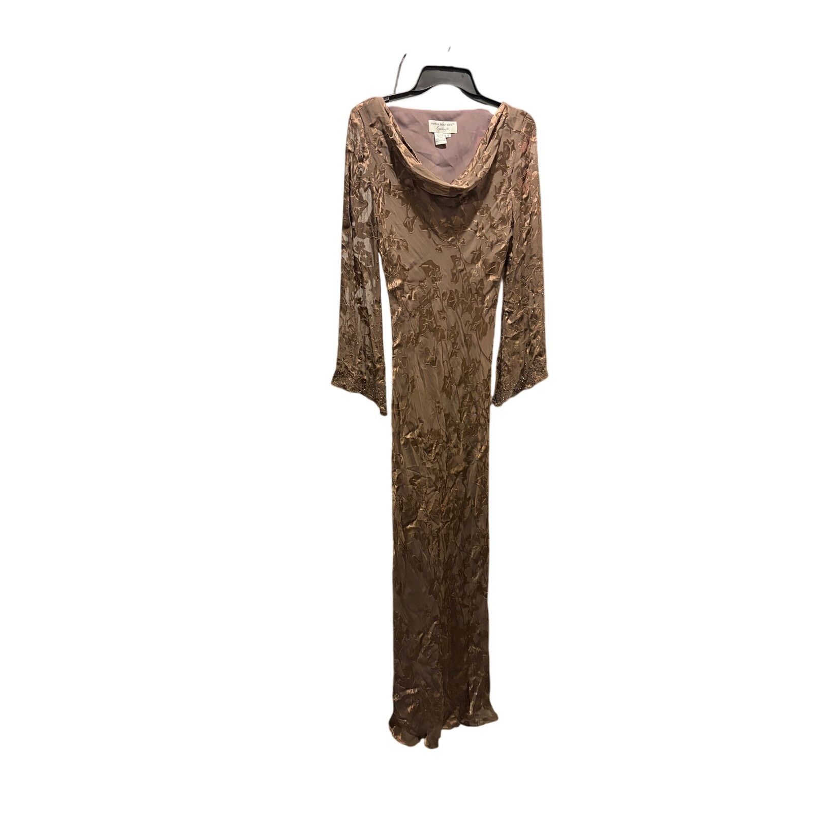 Adrianna Papell Papell Boutique Evening Cowl Neck Maxi Dress Gold Women 8 Size M / US 6-8 / IT 42-44 - 1 Thumbnail