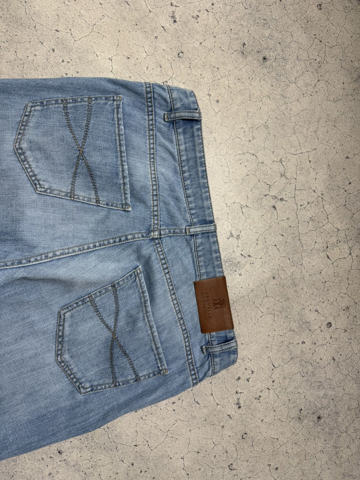 Brunello Cucinelli Brunello Cucinelli Luxury Denim Jeans Light Blue Size 48 Size US 32 / EU 48 - 14 Thumbnail