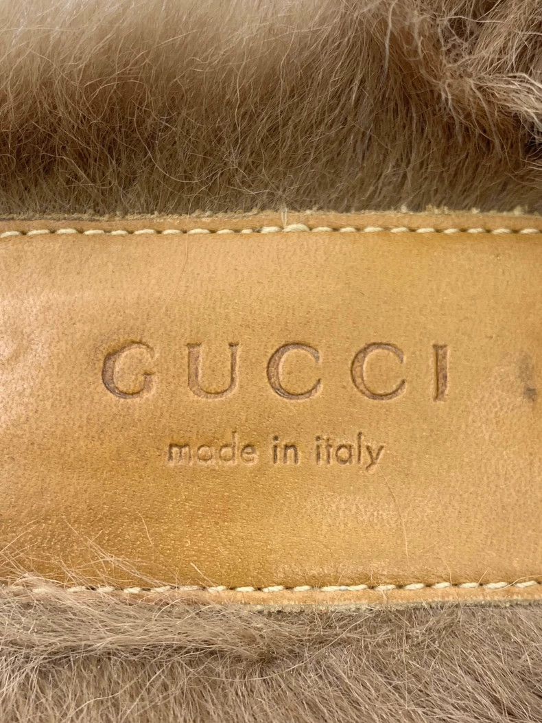 Gucci Gucci Black Horse Buckle Plush Mule Slippers 2502-Nextarrow Size US 5 / EU 37 - 7 Thumbnail