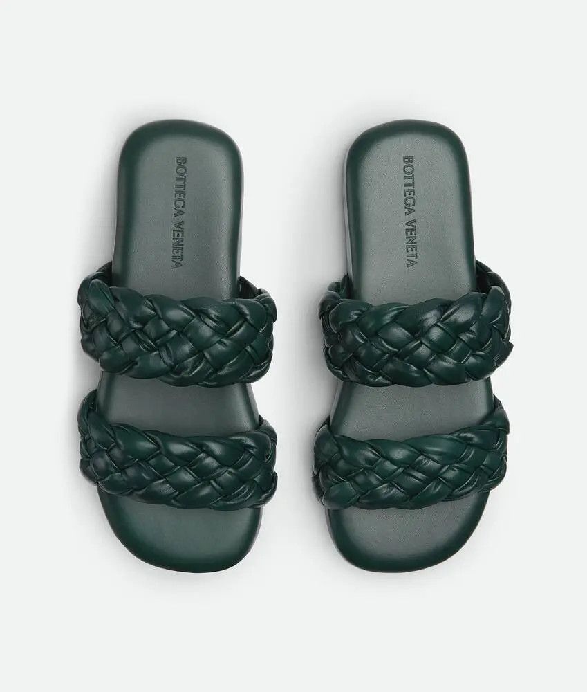 Bottega Veneta o1bcso1str0824 Foulard Mule in Green Size US 9 / EU 42 - 4 Thumbnail
