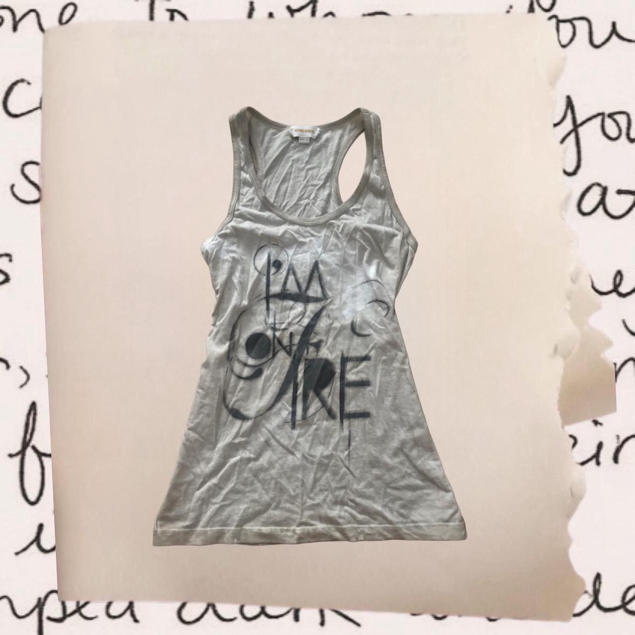 vintage diesel racer back graphic tank top