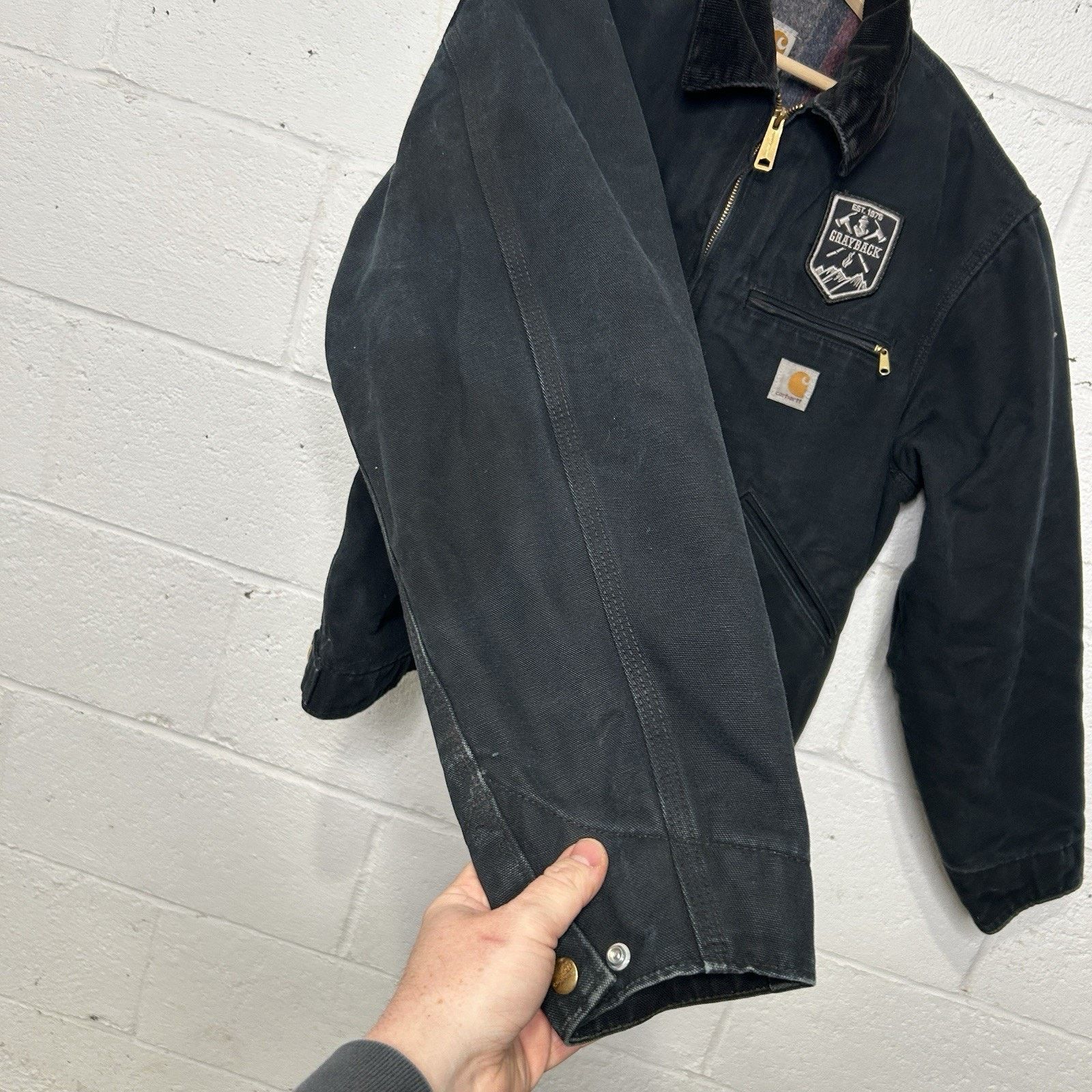 Carhartt Y2K Carhartt Blanket-Lined Detroit Jacket “Black” J001 BLK Size US L / EU 52-54 / 3 - 7 Thumbnail