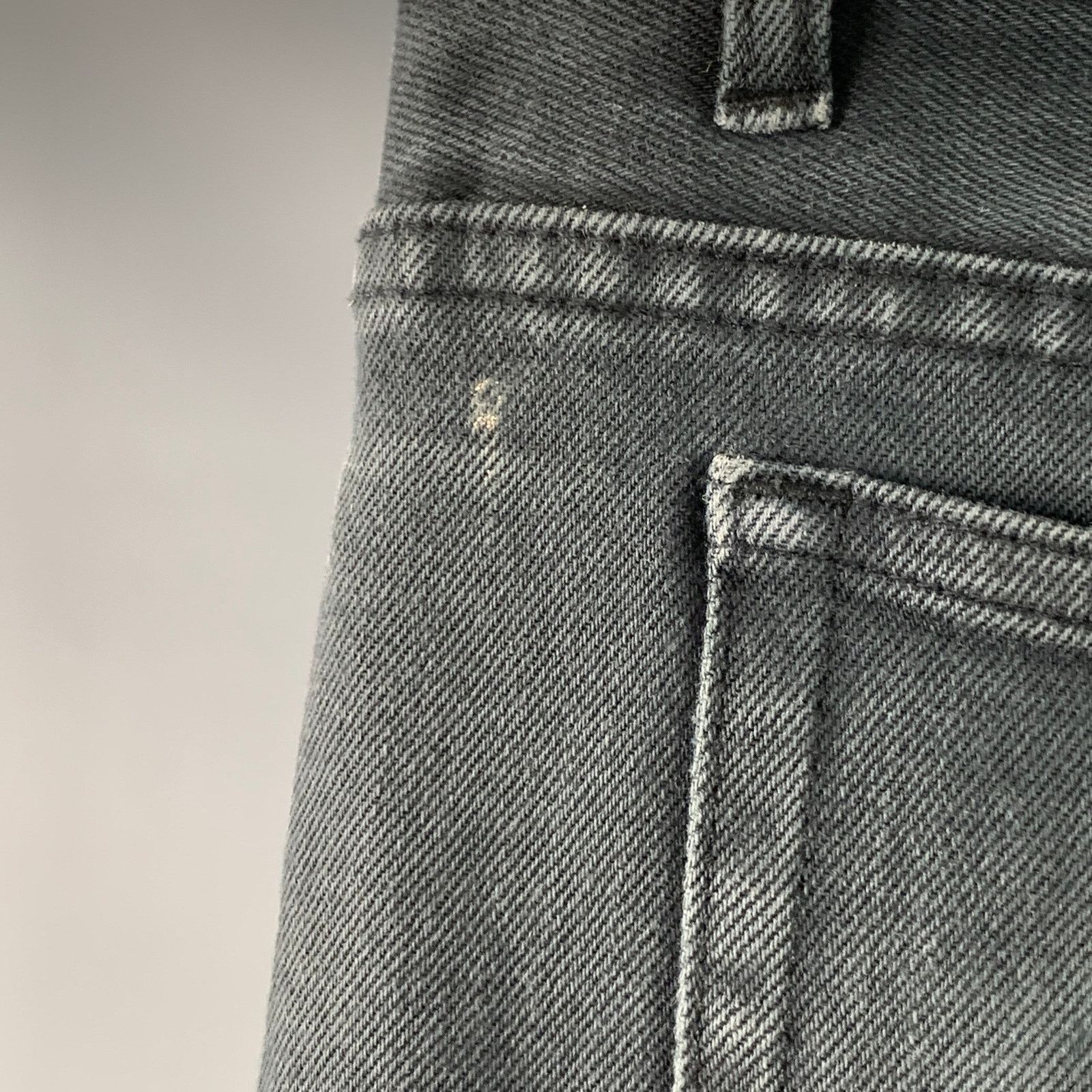 A.P.C. 33 Grey Cotton Blend Twill Slim Tapered Button Fly Jeans Size US 33 - 4 Thumbnail