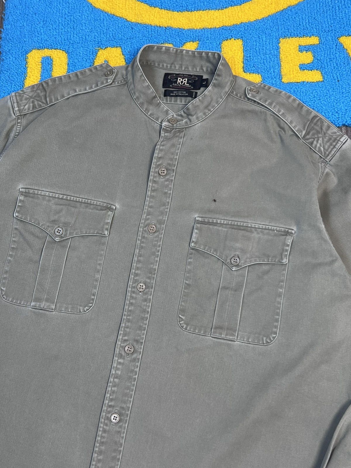 Polo Ralph Lauren Vintage Double RL Military Western Heavy Buttons Shirt Size US L / EU 52-54 / 3 - 5 Thumbnail