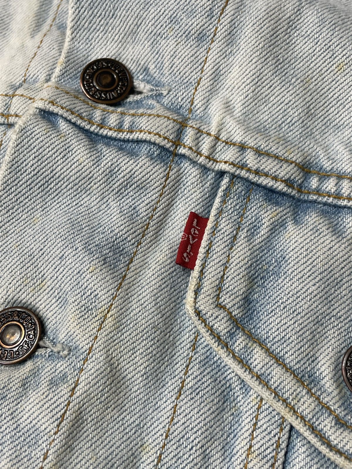 Levi's 🔥Offers🔥Levis Vintage Y2K Denim Jacket Rare Baby Blue Size XS / US 0-2 / IT 36-38 - 3 Thumbnail