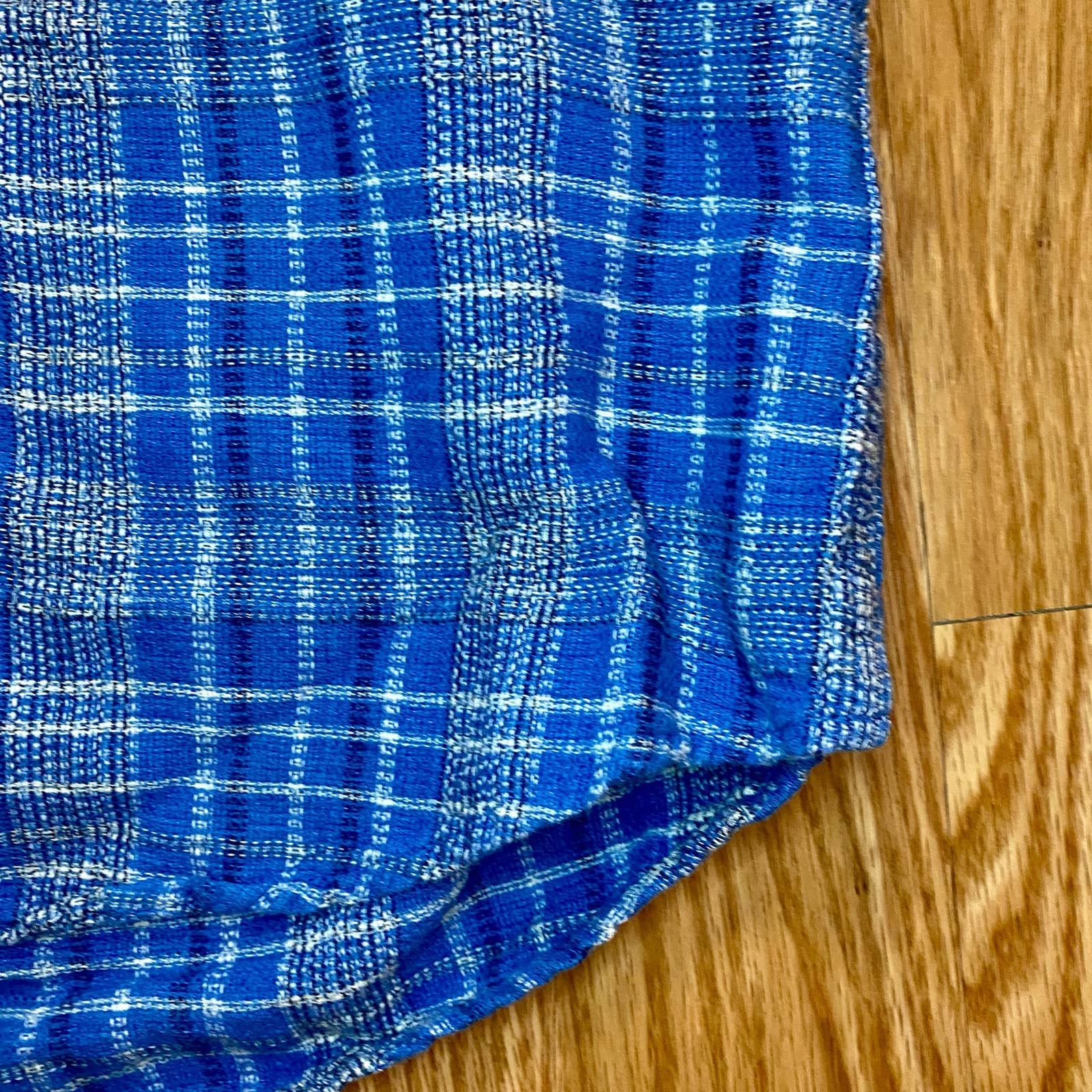 Vintage Arnold Palmer Vintage Blue Linen Shirt Mens XLarge Size US XL / EU 56 / 4 - 9 Thumbnail
