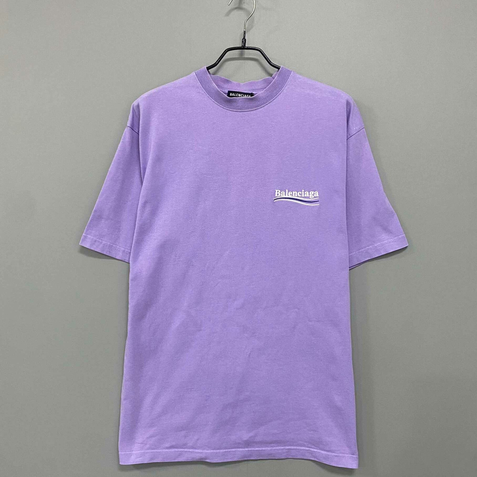 Balenciaga Balenciaga Embroidered Purple T-Shirt xs Men Size US XS / EU 42 / 0 - 1 Thumbnail