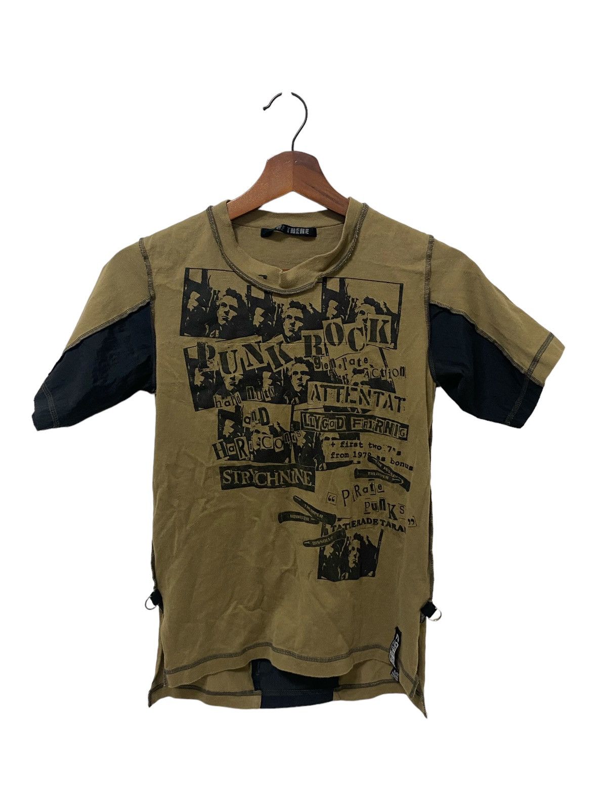 Image of Malcolm Mclaren x Seditionaries Here There Seditionaries T Shirt in Dark Green (Size XS)