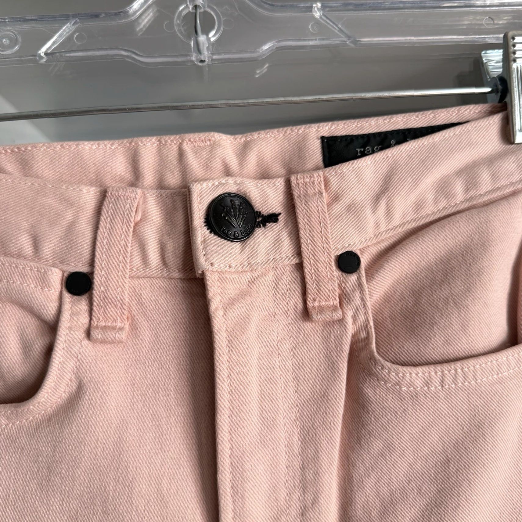 Rag & Bone rag & bone Justine High-Rise Wide-Leg Crop Jeans Sz 24 Blush Pink Size 42" / US 20 - 4 Thumbnail