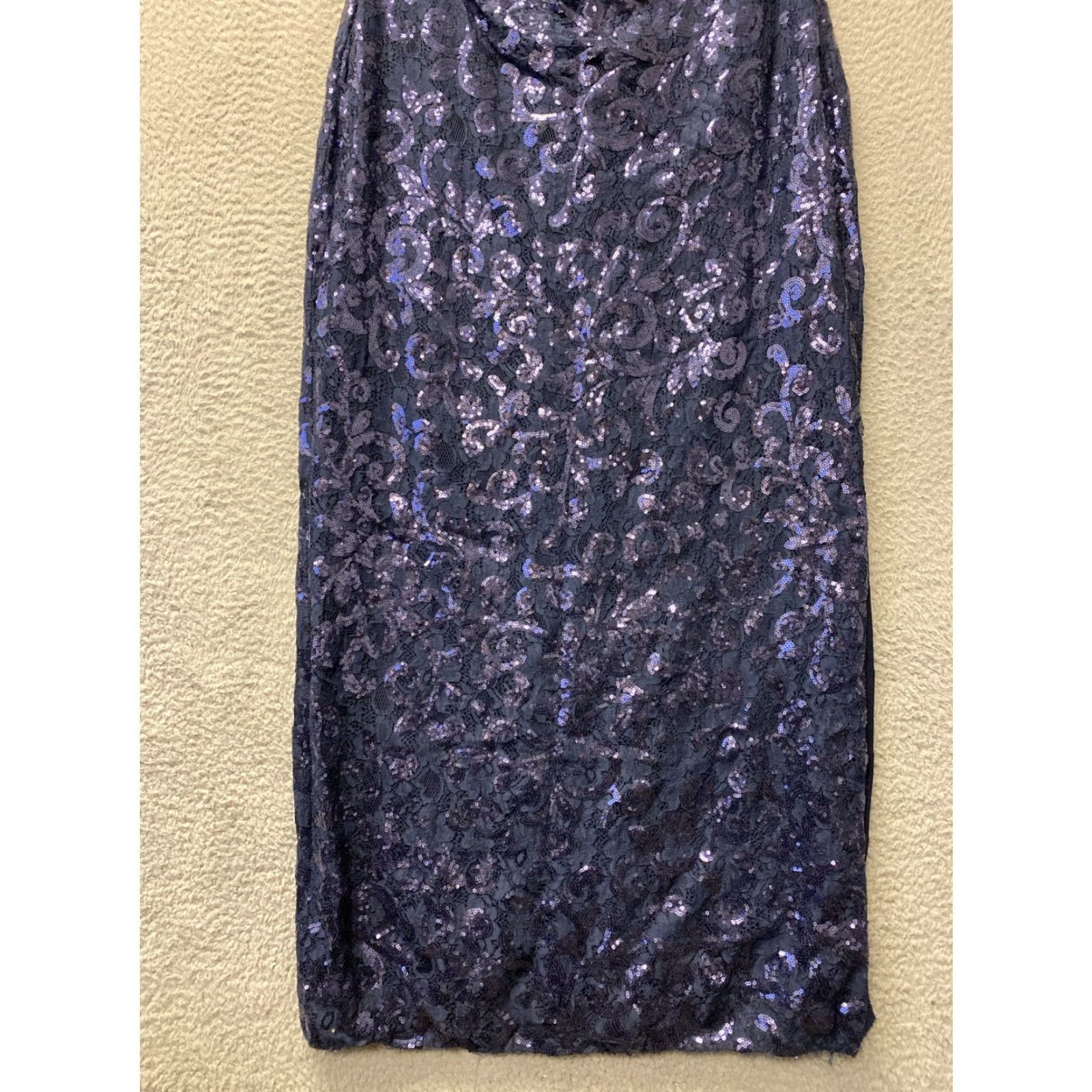 Ralph Lauren Lauren Ralph Lauren Navy Sequin Dress 14 Knee Length Cap Sleeve Sheath VINTAGE? No Size XL / US 12-14 / IT 48-50 - 3 Thumbnail