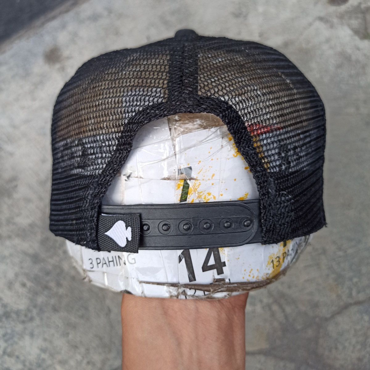14th Addiction SICK,, patchwork and distressed trucker hat Size ONE SIZE - 4 Thumbnail