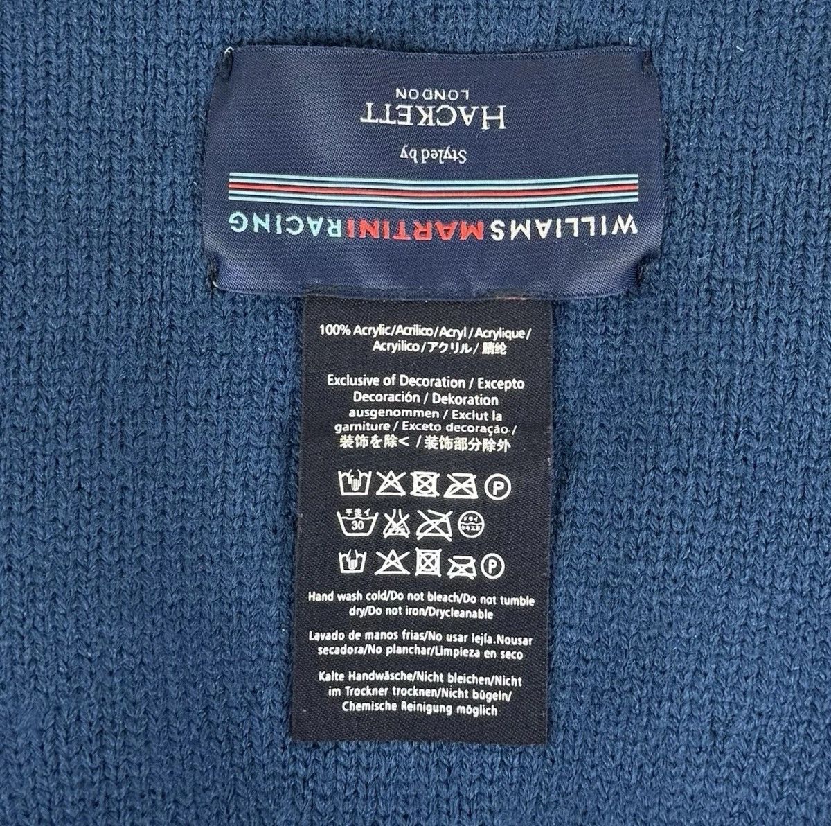 Hackett Williams Martini Racing Formula One Team Hackett HAT Beanie Size ONE SIZE - 6 Thumbnail