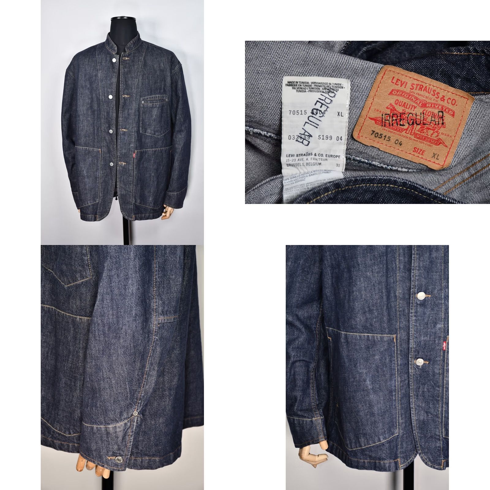 Levi's Levi's 70525 Jacket Denim Chore XL Regular Blue Denim Jacket Men Chest 65 cm Length 81 cm Length Sleeve 66 cm Vintage: No Size US XL / EU 56 / 4 - 8 Thumbnail