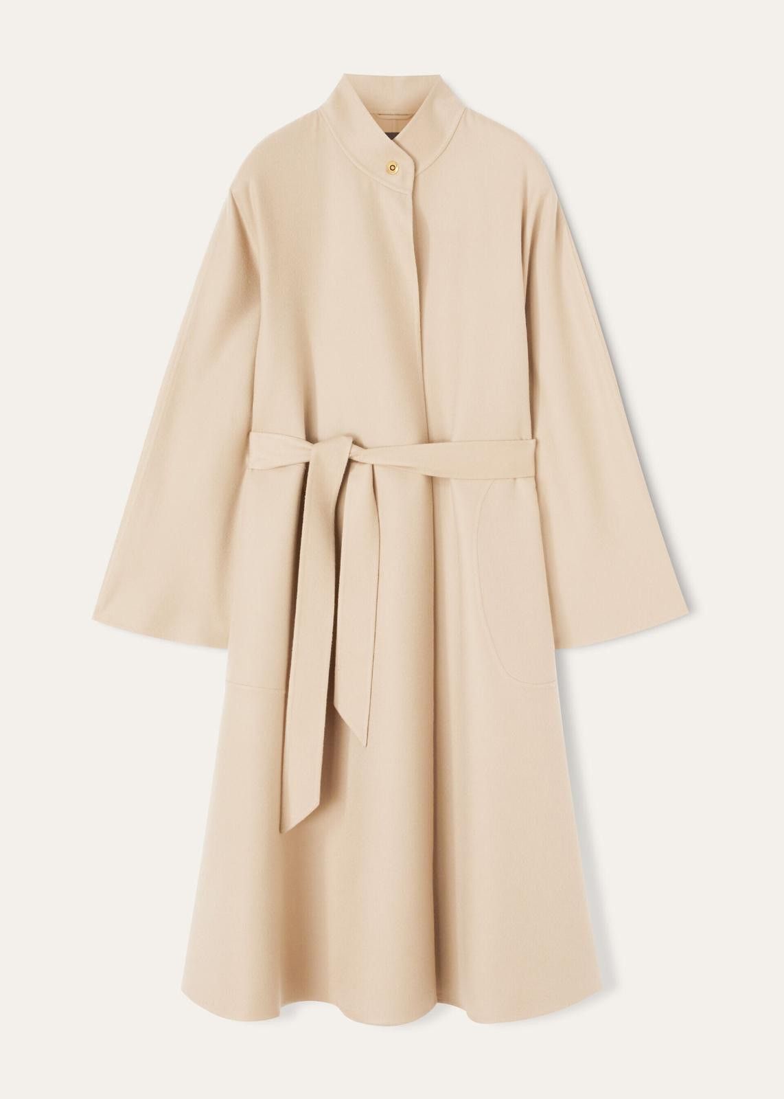 Loro Piana o1srvl11e1224 Andam Cashmere Coat in Light Beige Size L / US 10 / IT 46 - 1 Thumbnail