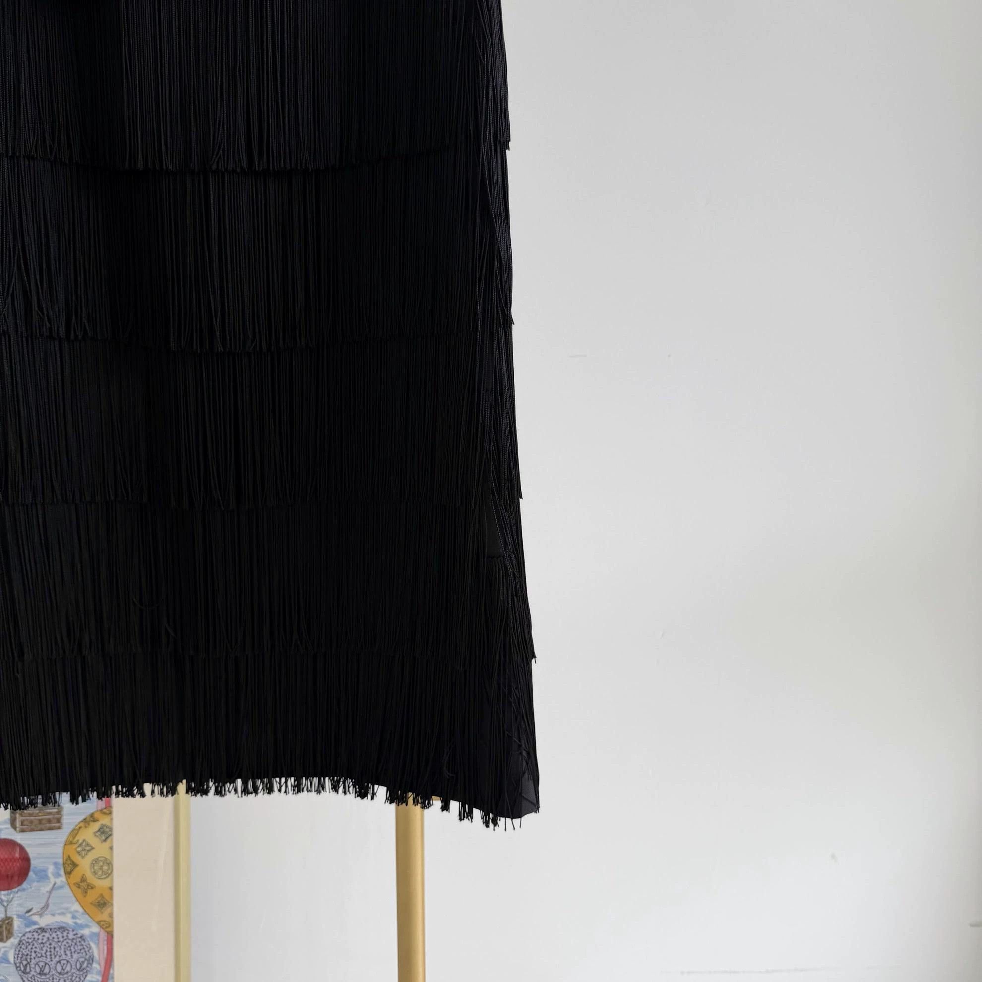 Prada Prada black tassel skirt 42 new with tags Size 28" / US 6 / IT 42 - 4 Thumbnail