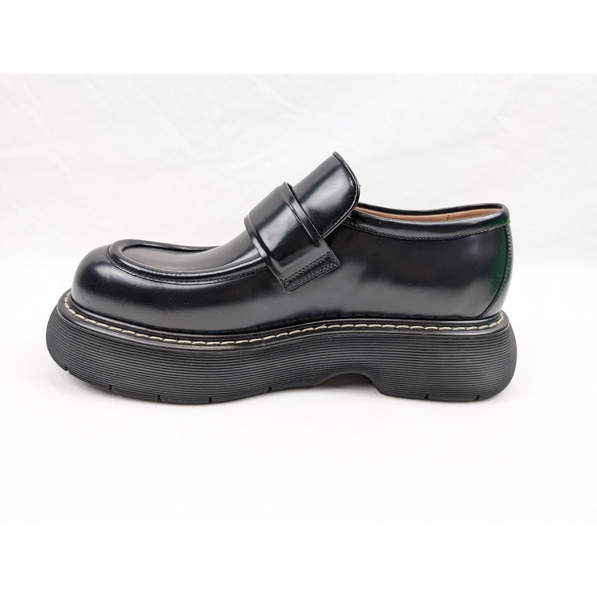 Bottega Veneta o1rshd1 Osaka Shine Calf Bounce Loafer in Black Size US 12 / EU 45 - 10 Thumbnail