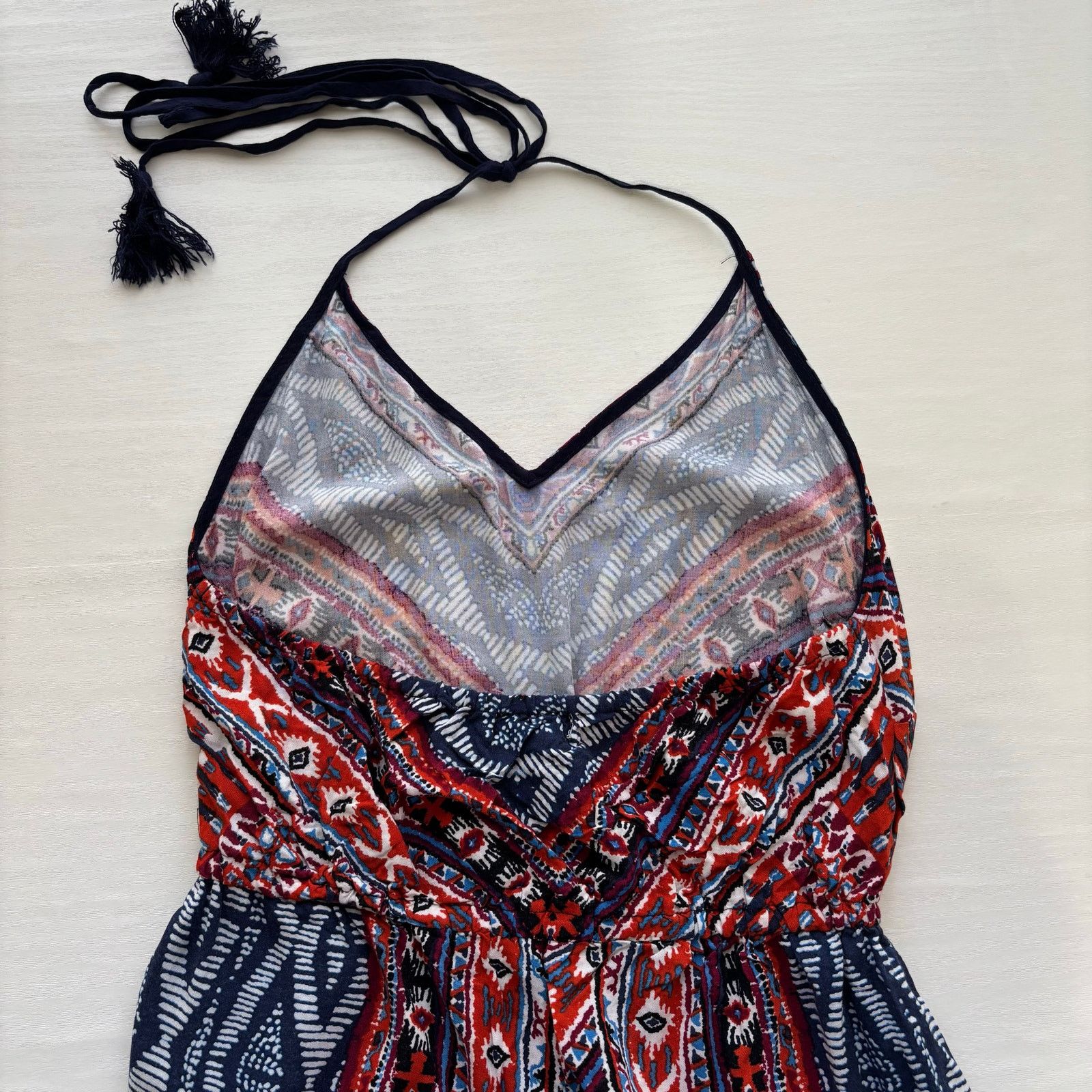 Other Flying Tomato Boho Multi-Colored Halter Top Jumpsuit Size XS Size 27" / US 4 / IT 40 - 10 Thumbnail