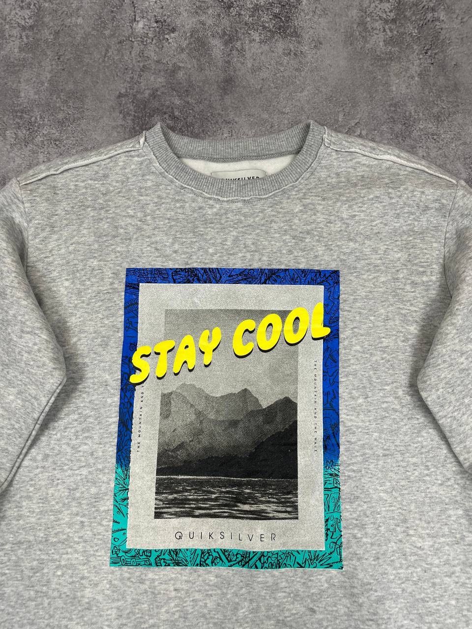 Quiksilver Quiksilver Men Cotton Blend Sweatshirt Grey Crewneck Casual Size US XL / EU 56 / 4 - 2 Thumbnail