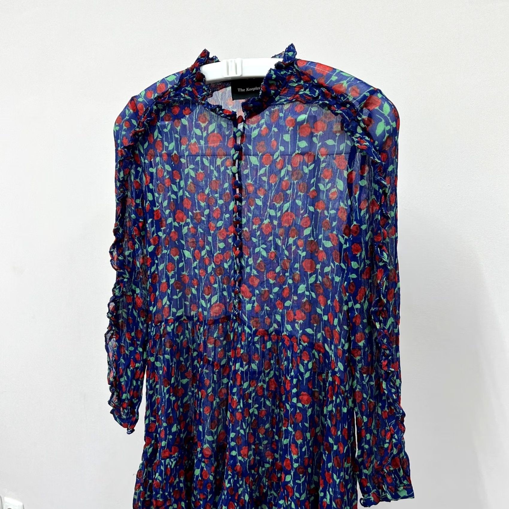 The Kooples The Kooples Rosa Printed Chiffon Mini Dress Ladies Size 1 Multicolor Floral 100% Viscose Dress Womens Small Pattern 90s? Size XS / US 0-2 / IT 36-38 - 3 Thumbnail