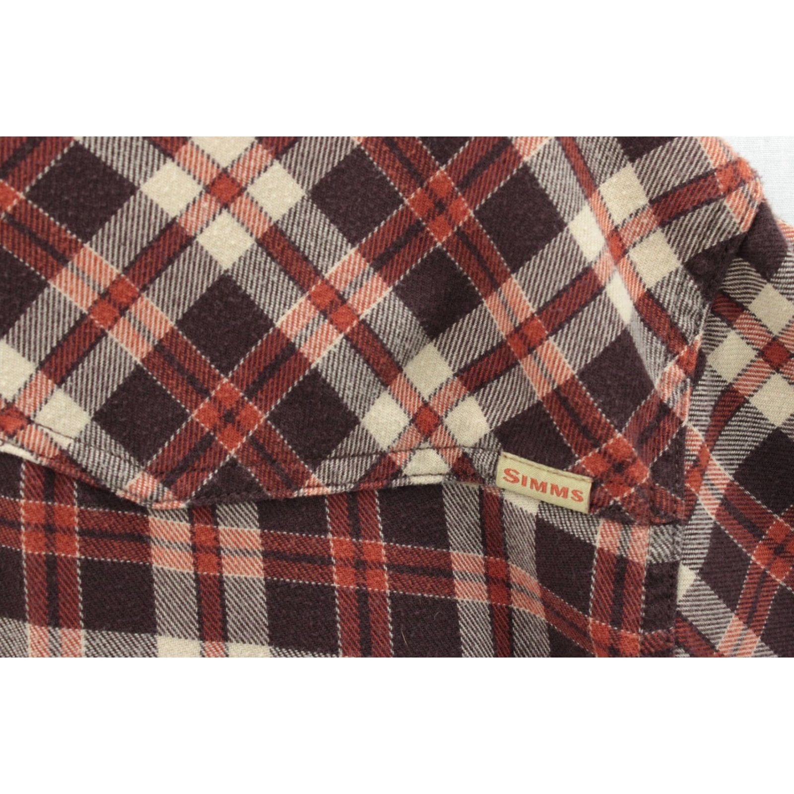 Vintage Simms Flannel Shirt Mens M Brown Plaid Button-Up Long Sleeve Contrasting Trim Size US M / EU 48-50 / 2 - 7 Thumbnail