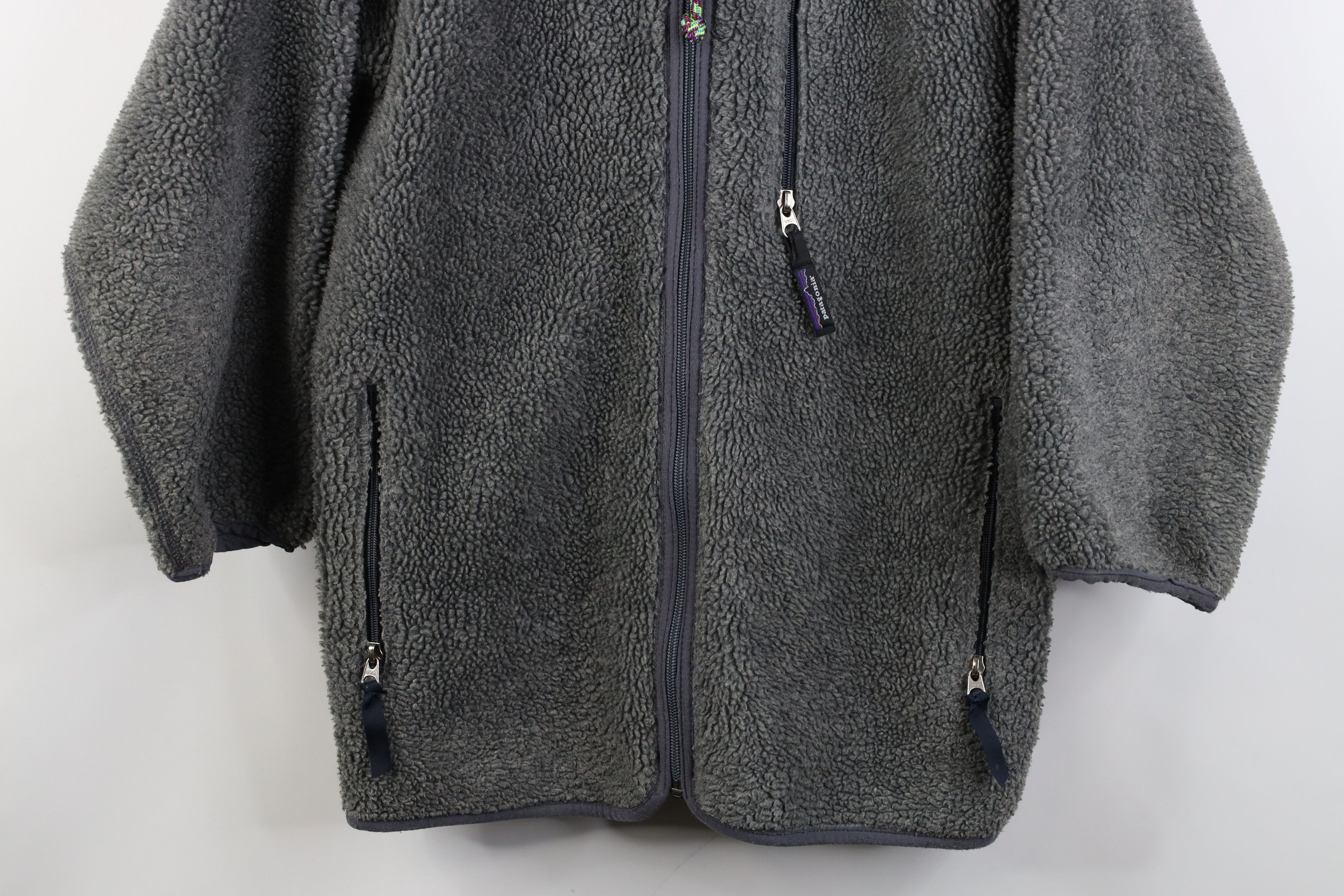 Patagonia Vintage 90s Patagonia Pile Fleece Full Zip Jacket Gray USA Size M / US 6-8 / IT 42-44 - 3 Thumbnail