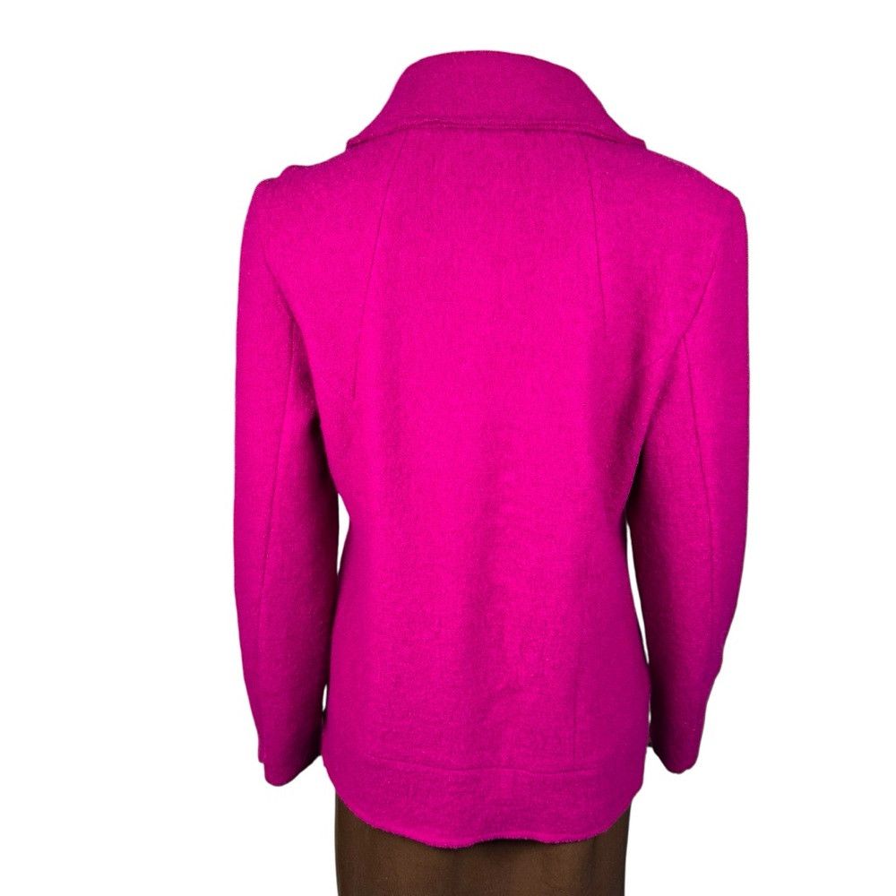 Other Valerie Bertinelli 100% Wool Dark Pink Cardigan Jacket Size M / US 6-8 / IT 42-44 - 4 Thumbnail