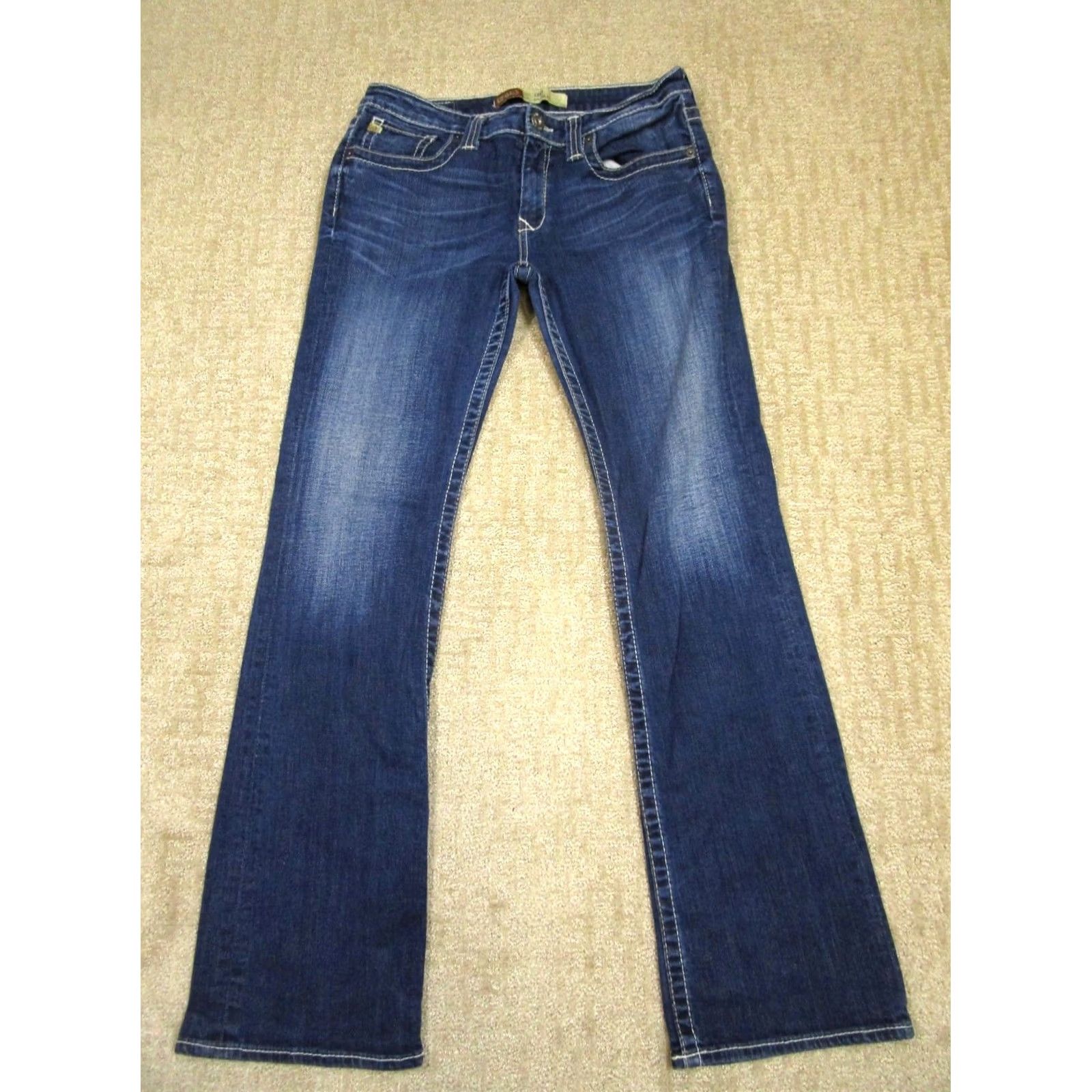 Denime BIG STAR Jeans Women 29 Blue Low Rise Bootcut Western Remy Denim Dark Wash Pants Size 29" - 2 Thumbnail