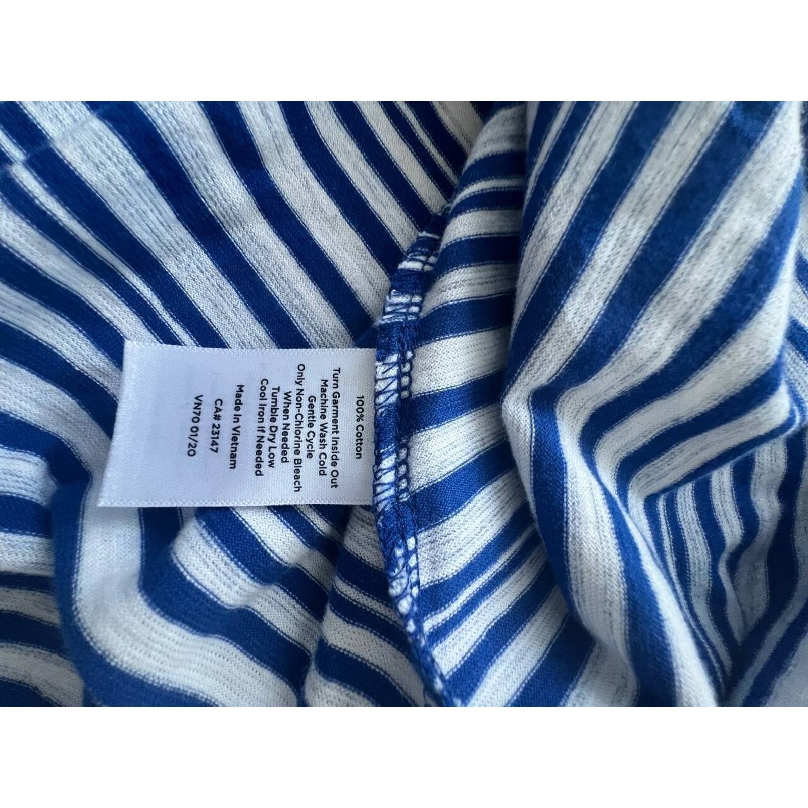 Robert Talbott Talbots Blue Sleeveles Tank Dress Side Tie Cotton XL A000911 Size XL / US 12-14 / IT 48-50 - 7 Thumbnail