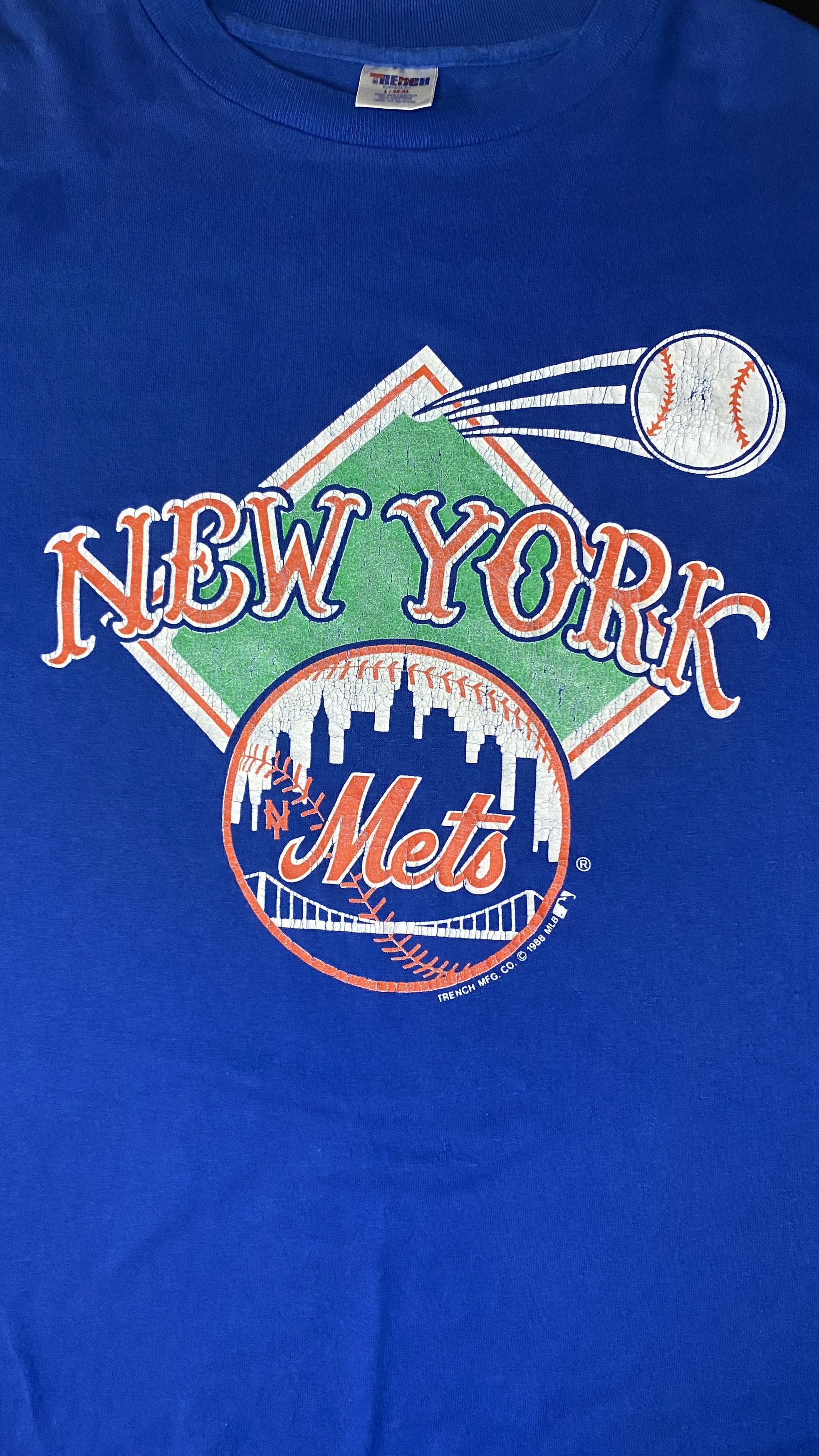 MLB Vintage 80s New York Mets NYC Skyline T-Shirt Size US L / EU 52-54 / 3 - 2 Thumbnail