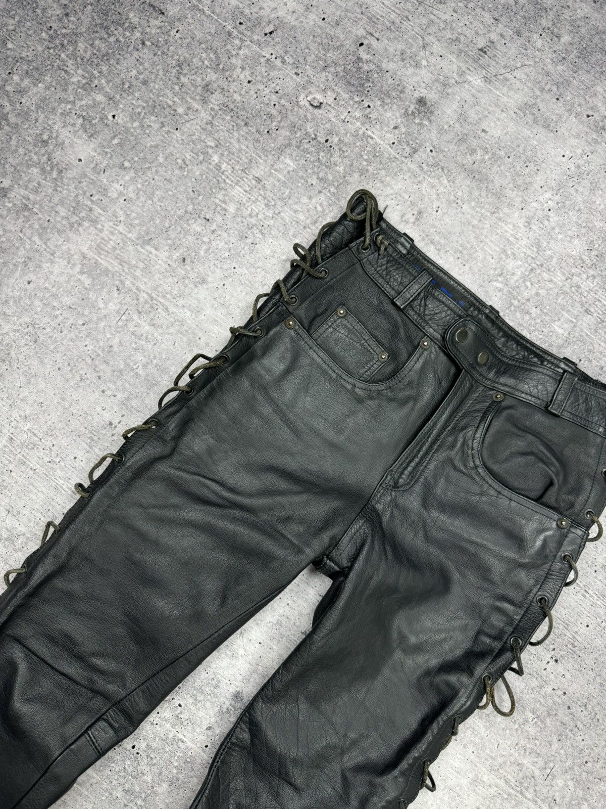 Genuine Leather × Vintage Vintage 90’s Y2K Style Casual Cowboy Genuine Leather Pants Size US 30 / EU 46 - 6 Thumbnail