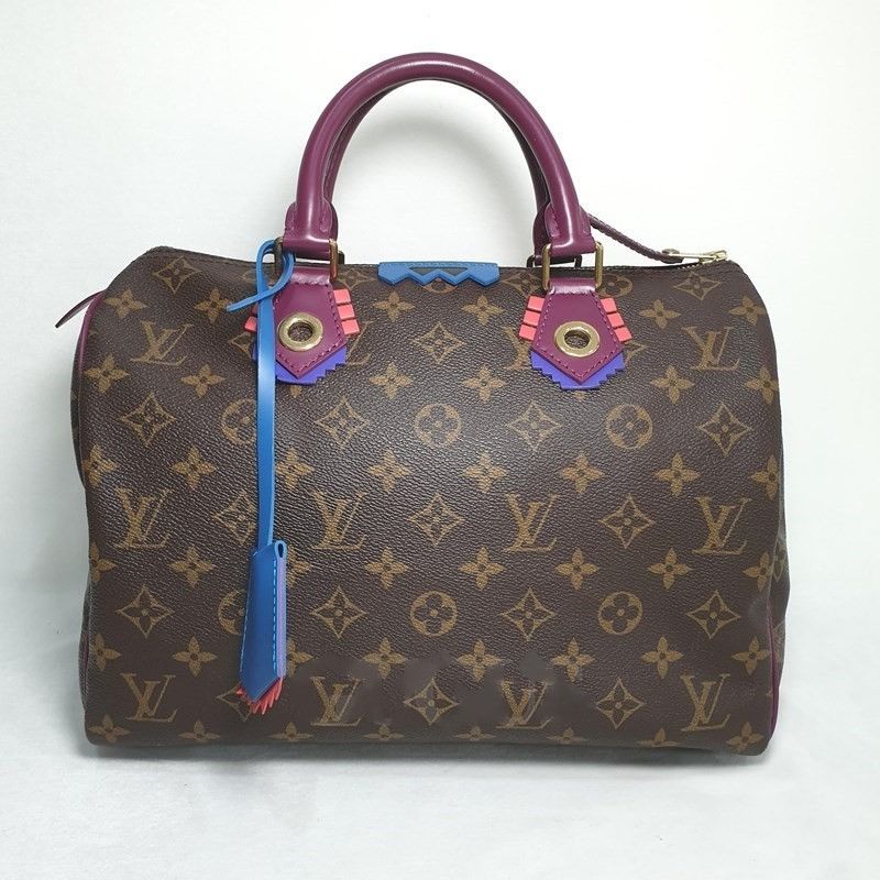 image of Louis Vuitton Speedy 30 Monogram Limited Edition Totem Magenta in Brown, Women's
