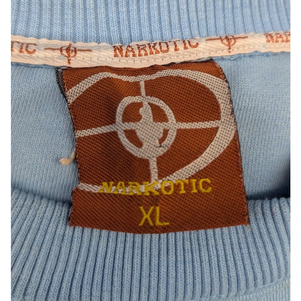 Supreme × Vintage Rare Y2K Narkotic Business Light Blue heavy weight sweater Size US XL / EU 56 / 4 - 4 Thumbnail