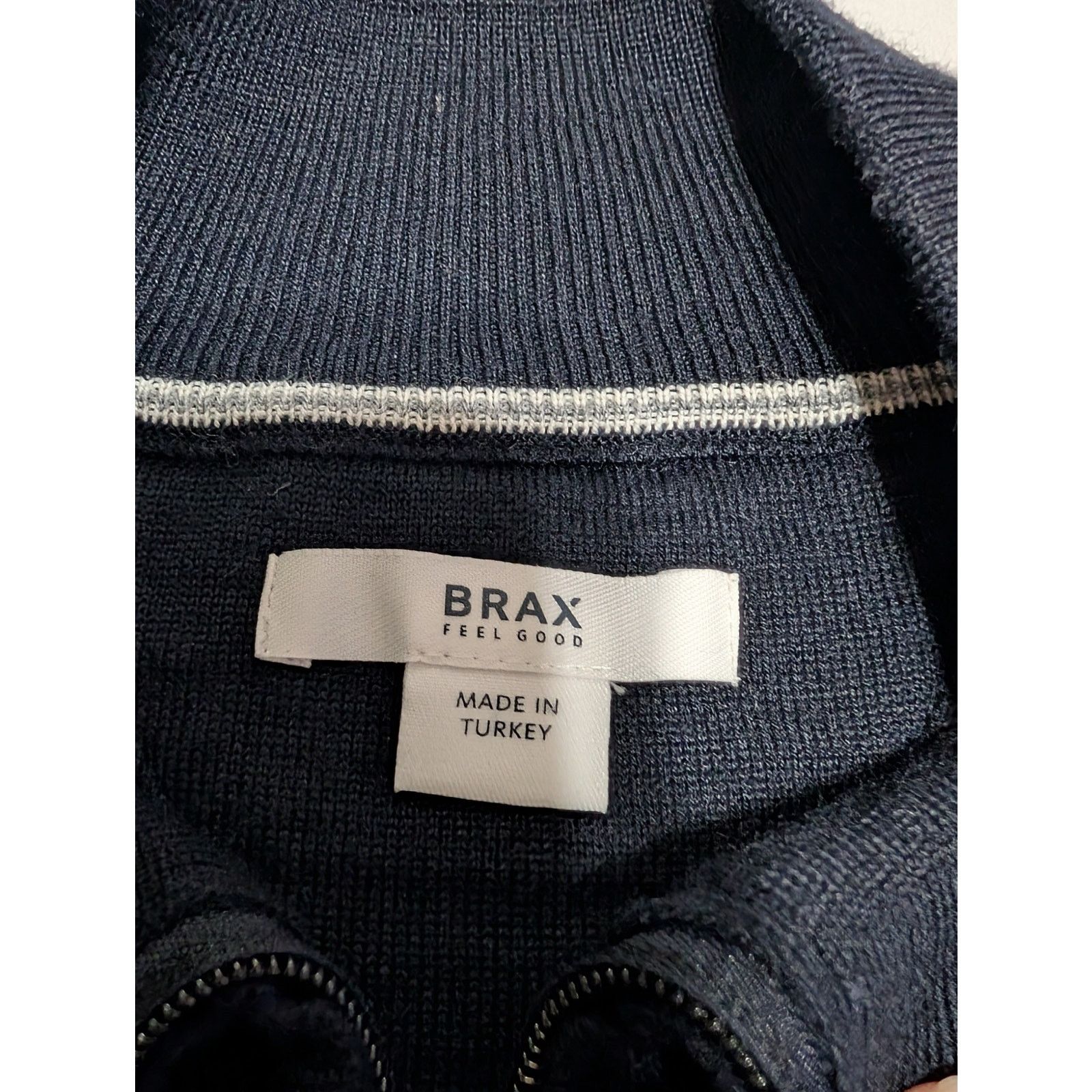 BRAX Brax Feel Good Steffen Quarter Zip Wool Pullover Sweater Size US XL / EU 56 / 4 - 3 Thumbnail