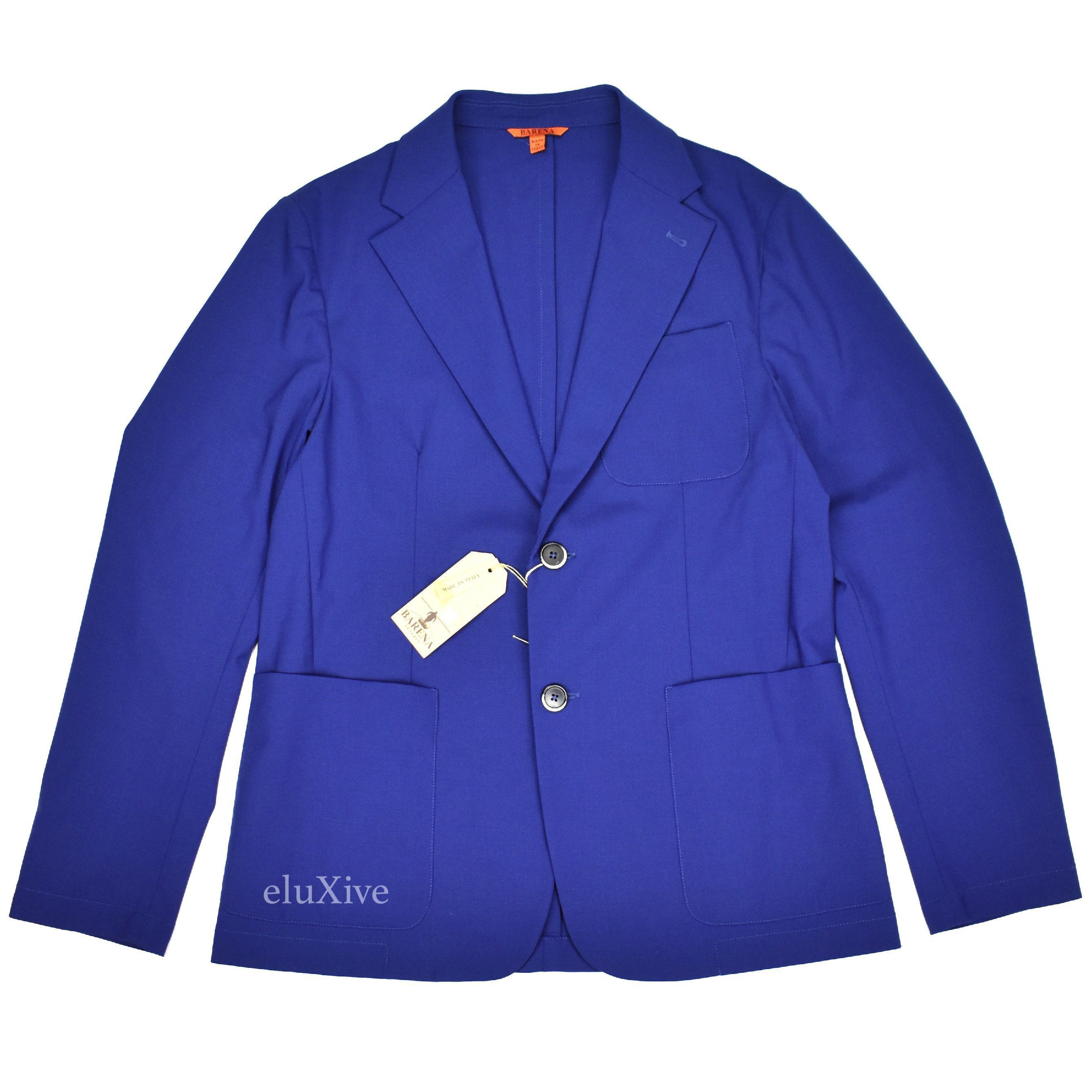 Barena Barena Blue Unlined Stretch Wool Blazer NWT Size 40R - 1 Preview