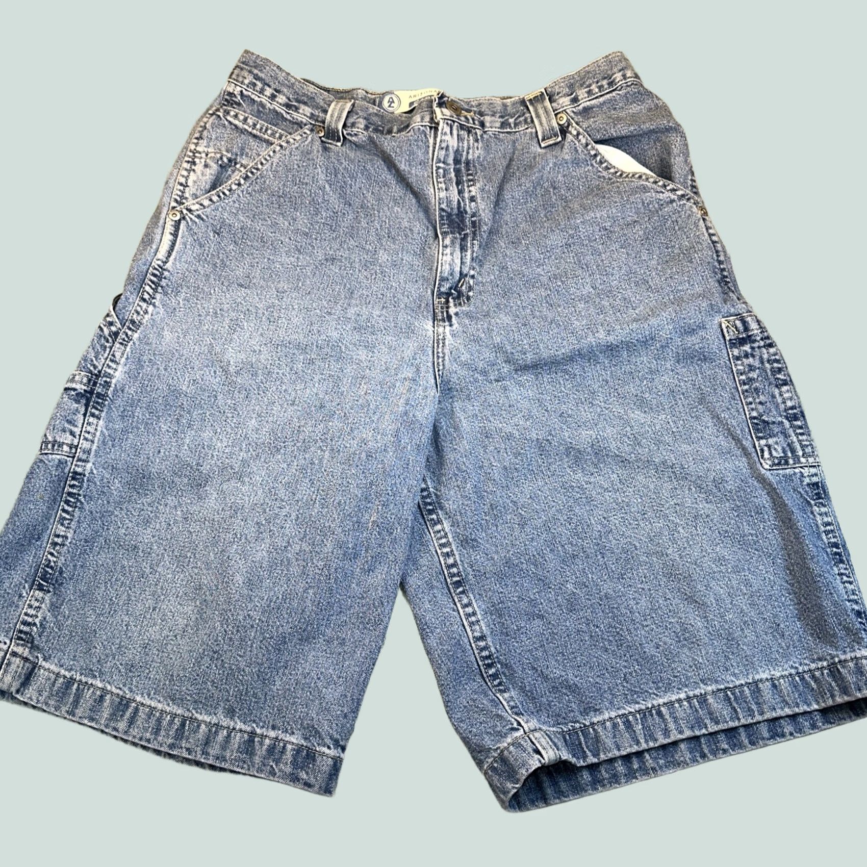 Vintage VINTAGE Arizona Jeans Carpenter Shorts Men 34 Blue 90s Size US 34 / EU 50 - 1 Thumbnail