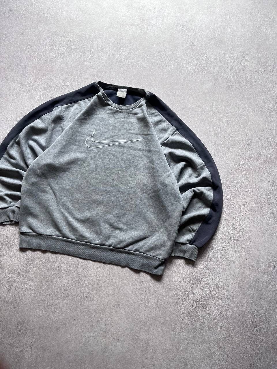 Nike × Vintage Vintage Nike Big Swoosh Boxy Sweatshirt Y2K M Size US M / EU 48-50 / 2 - 3 Thumbnail