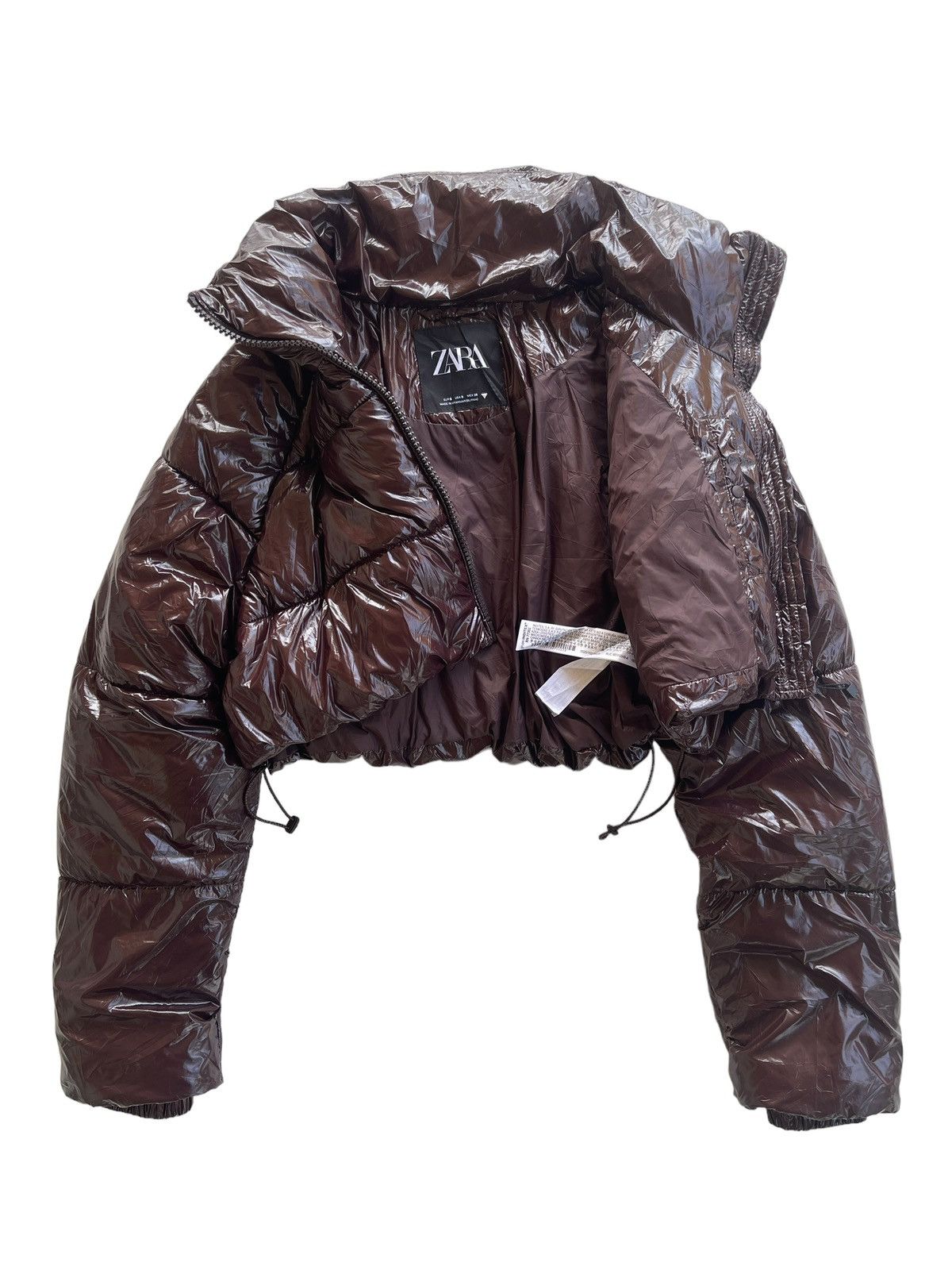 Zara Cropped Puffer Jacket Size S / US 4 / IT 40 - 3 Thumbnail