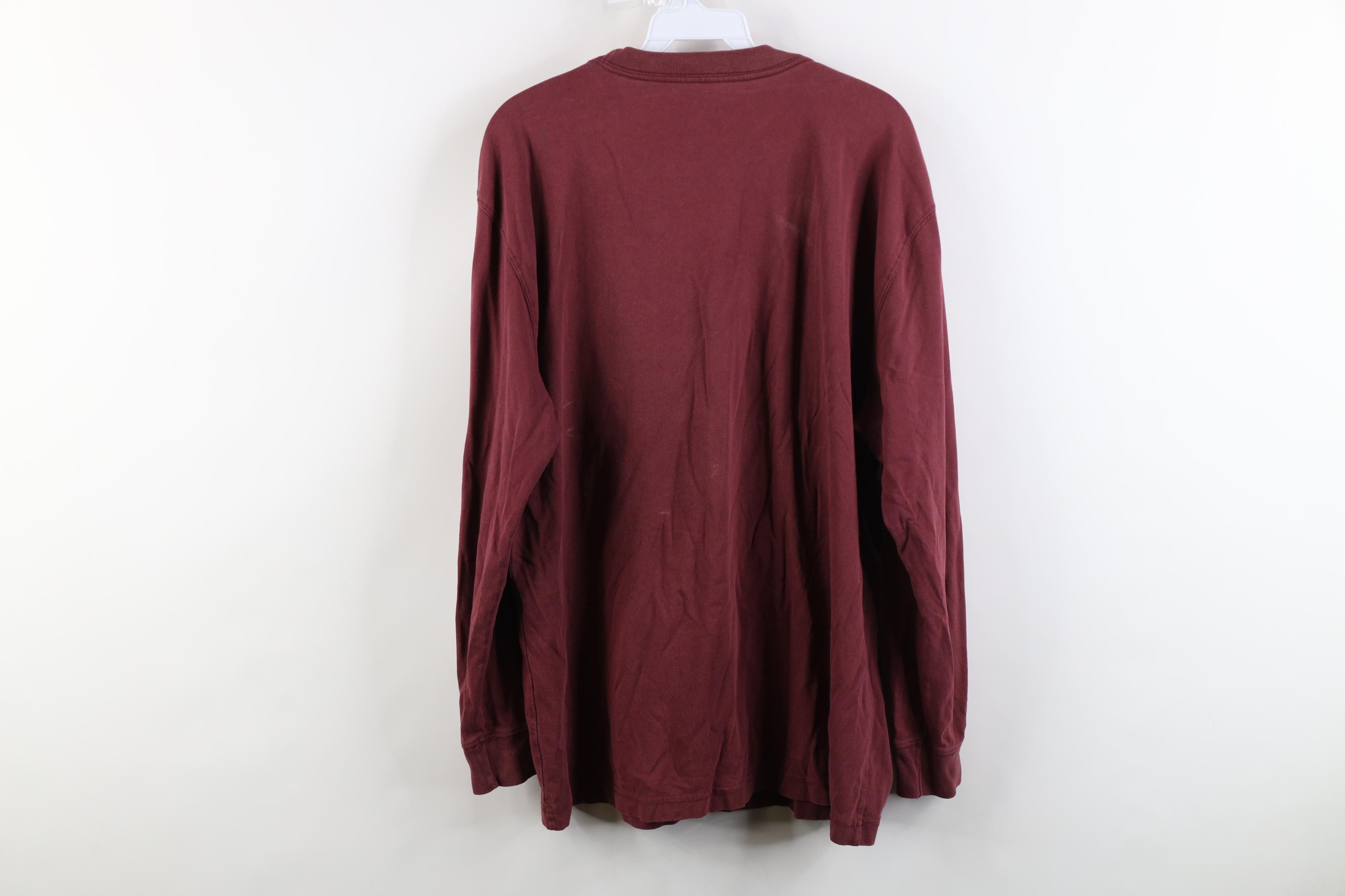 Dickies Vintage Y2K Dickies Long Sleeve Pocket T-Shirt Burgundy Size US L / EU 52-54 / 3 - 16 Thumbnail