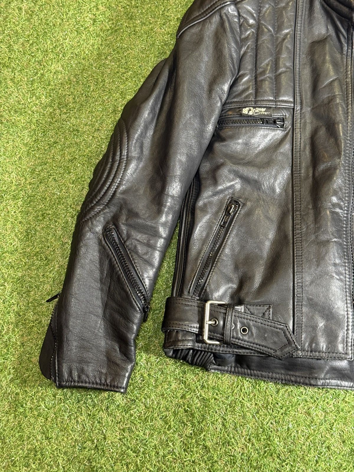Other Vintage Echt Leder Genuine Leather Biker Jacket Size S / US 4 / IT 40 - 5 Thumbnail