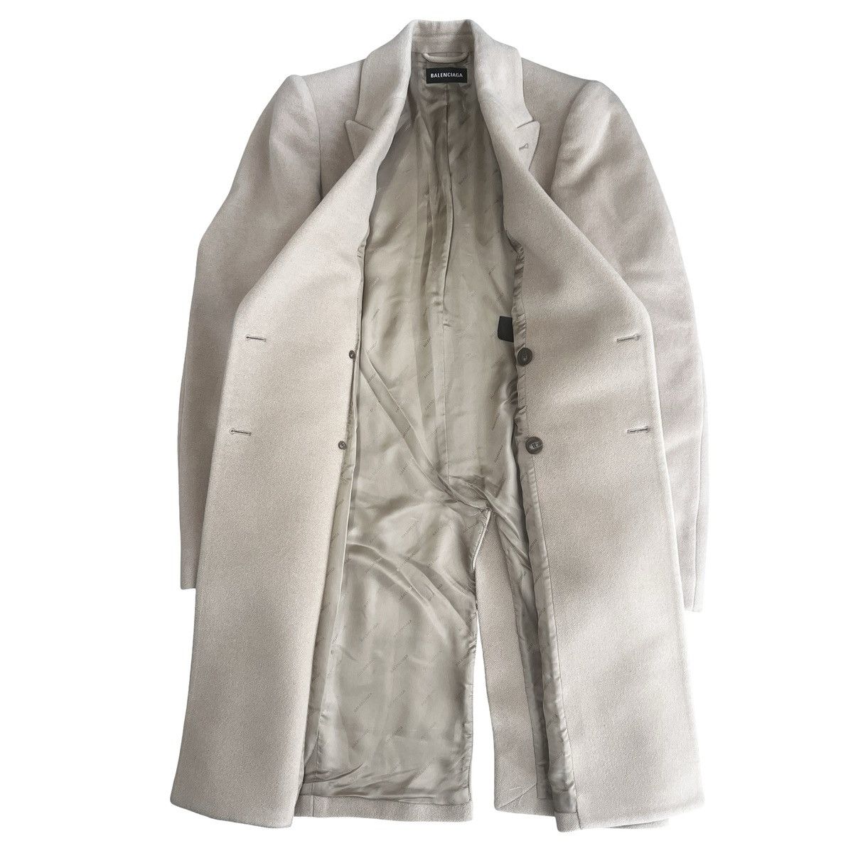 Balenciaga Balenciaga 2020AW Structured Steroid Melton Wool Long Coat Size US S / EU 44-46 / 1 - 8 Thumbnail