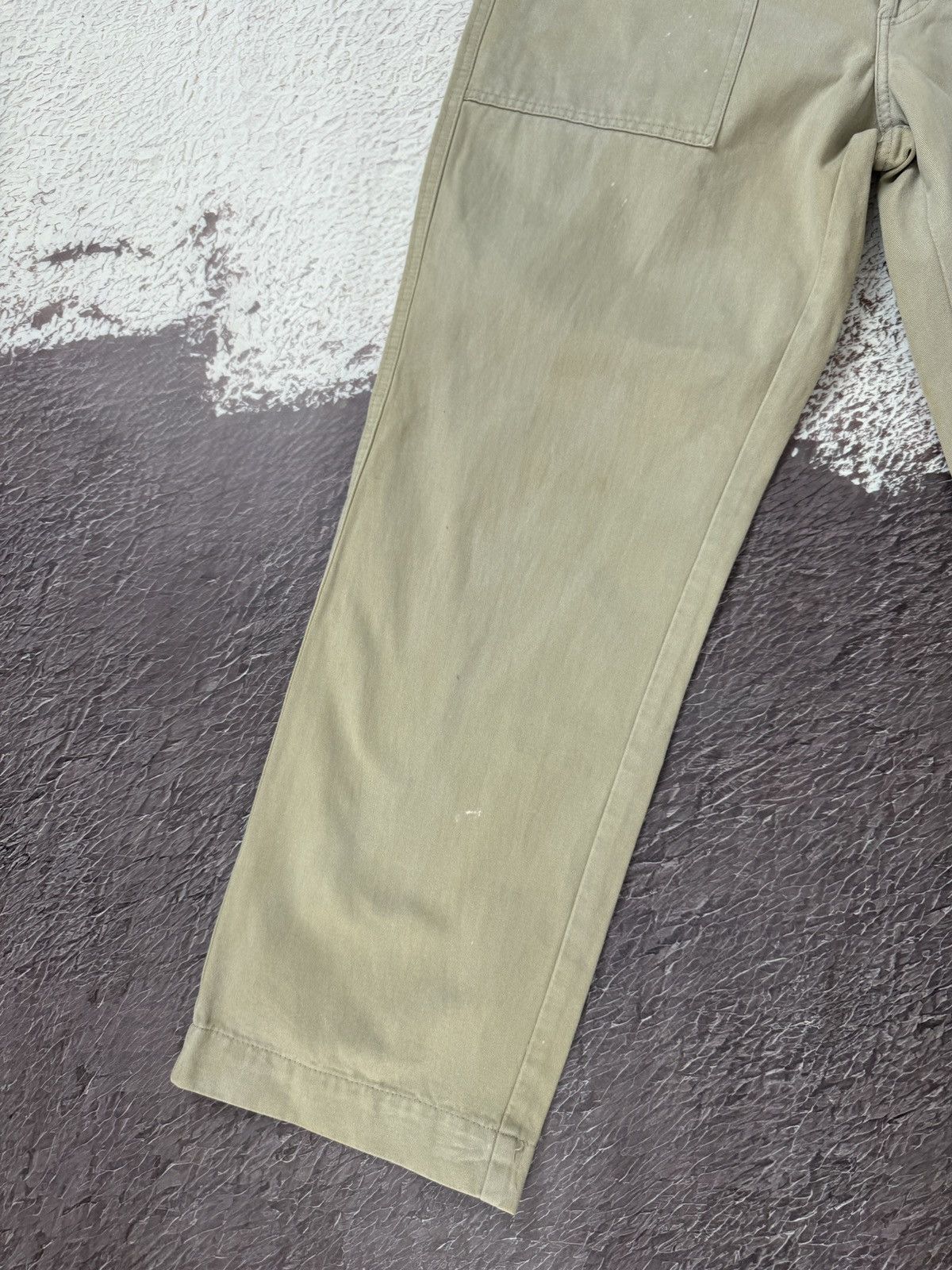 Lee × Vintage Leesures by Lee vintage beige distressed faded cotton pants Size US 34 / EU 50 - 4 Thumbnail