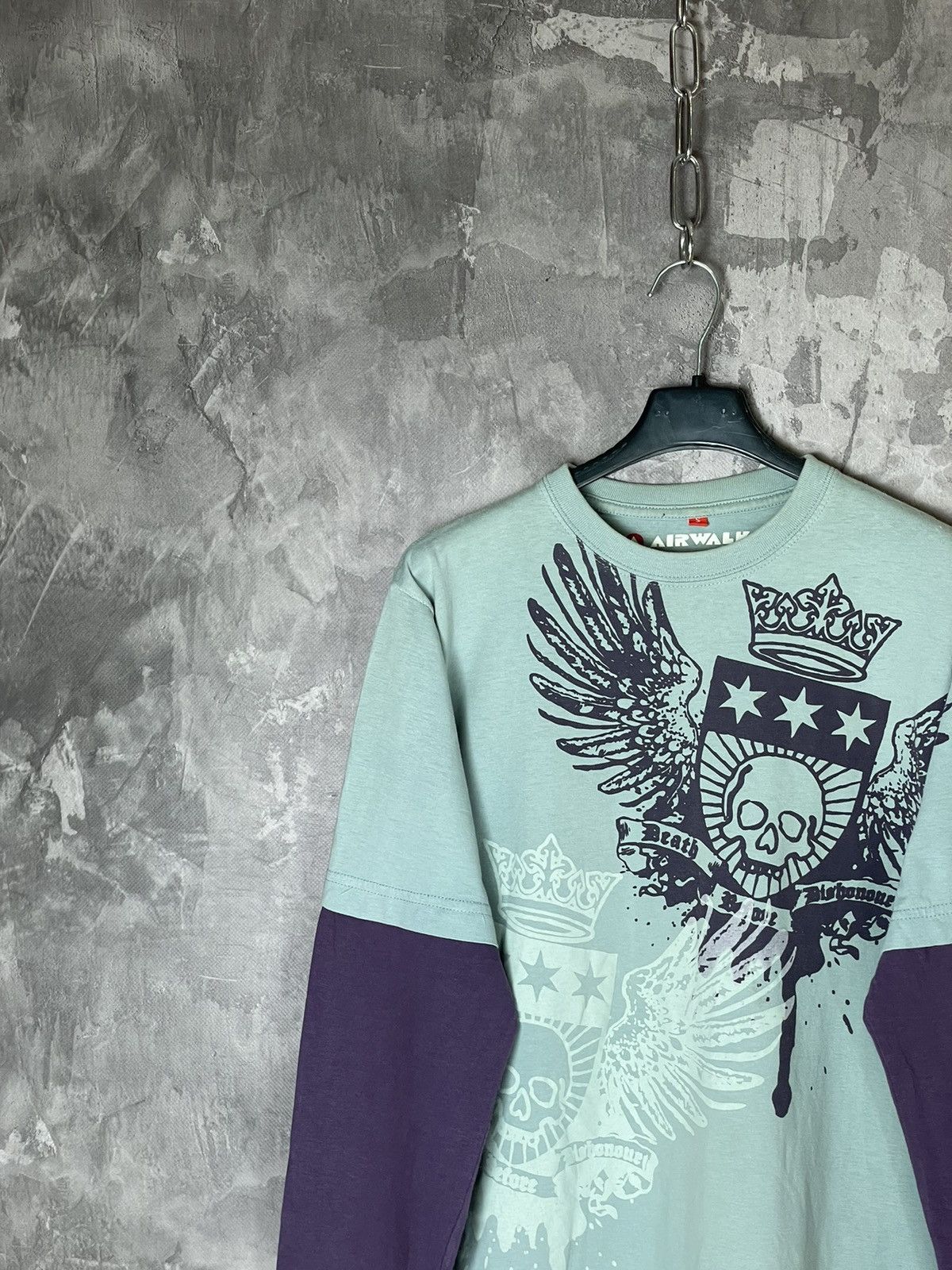 Vintage Crazy Y2K Airwalk Thermal Long Sleeve Tee Size US S / EU 44-46 / 1 - 3 Thumbnail