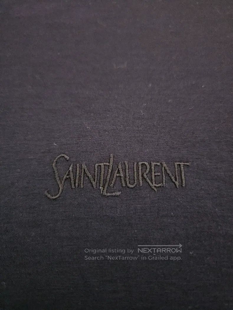 Saint Laurent Paris Saint Laurent Paris Navy Blue Short Sleeve T-Shirt i Size US XXL / EU 58 / 5 - 3 Thumbnail
