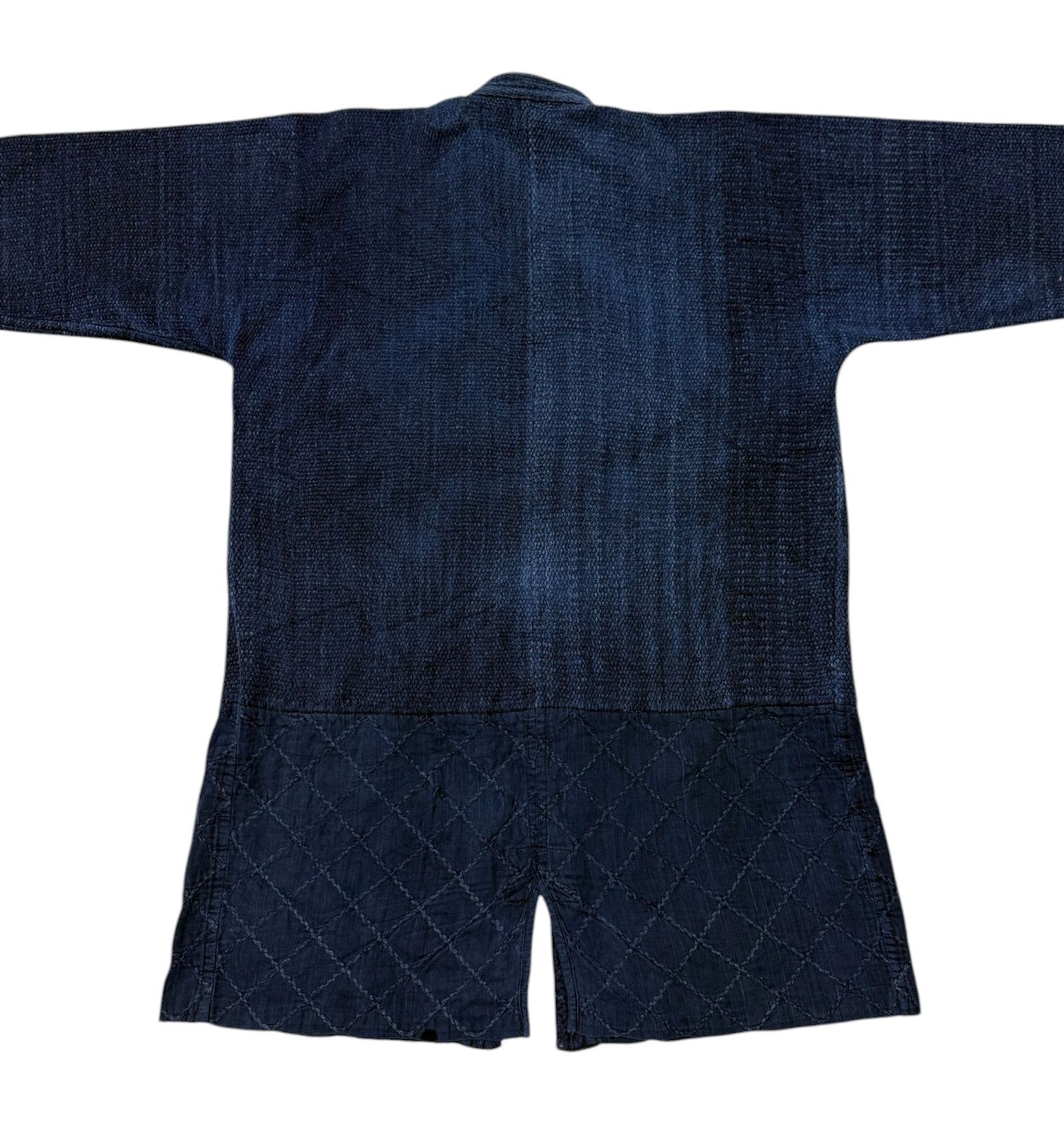 Indigo Vintage Kimono Kendo Sashiko Blue Indigo Noragi Denim Jacket Size US M / EU 48-50 / 2 - 6 Thumbnail