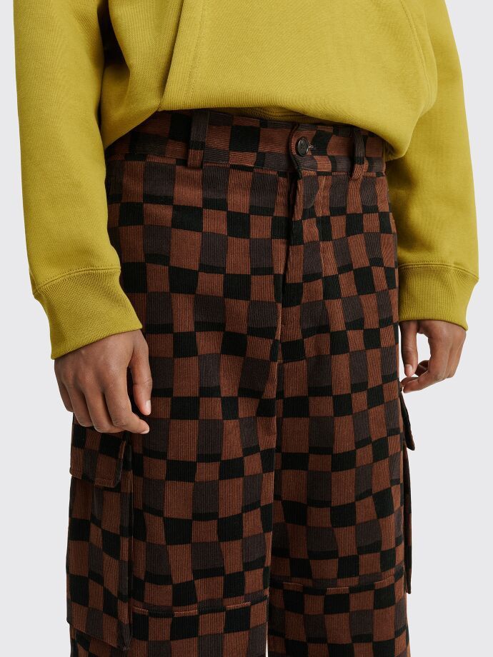 Marni Damier Check Corduroy Cargo Pants Size US 32 / EU 48 - 7 Thumbnail
