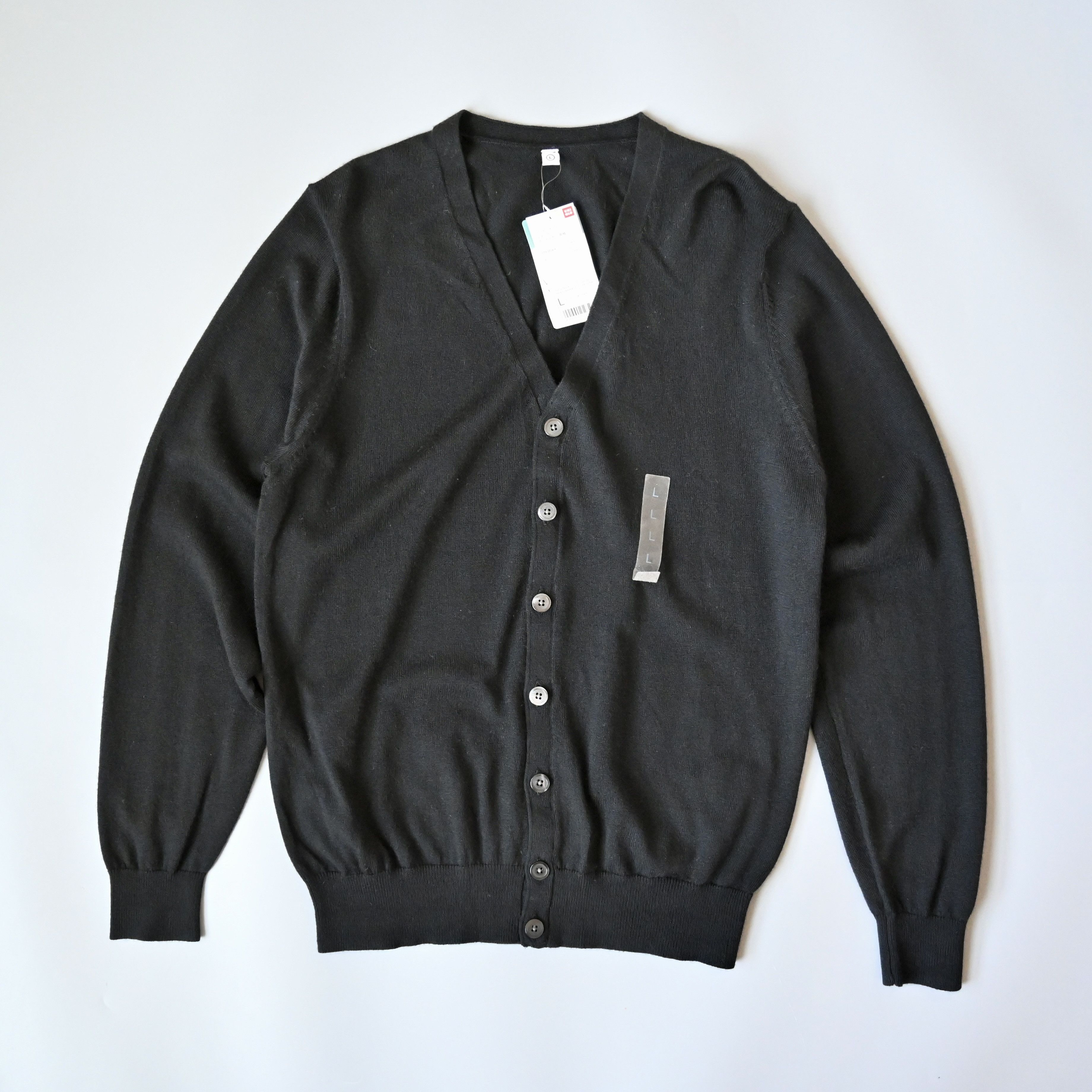 Merino Wool Uniqlo Grey Cardigan EXTRA-FINE MERINO WOOL ZIP POLO